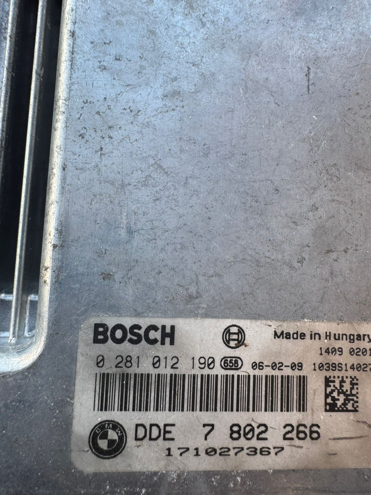 DDE7802266 Bosch EDC16C1 0281012190 Diesel Engine ECU Controller