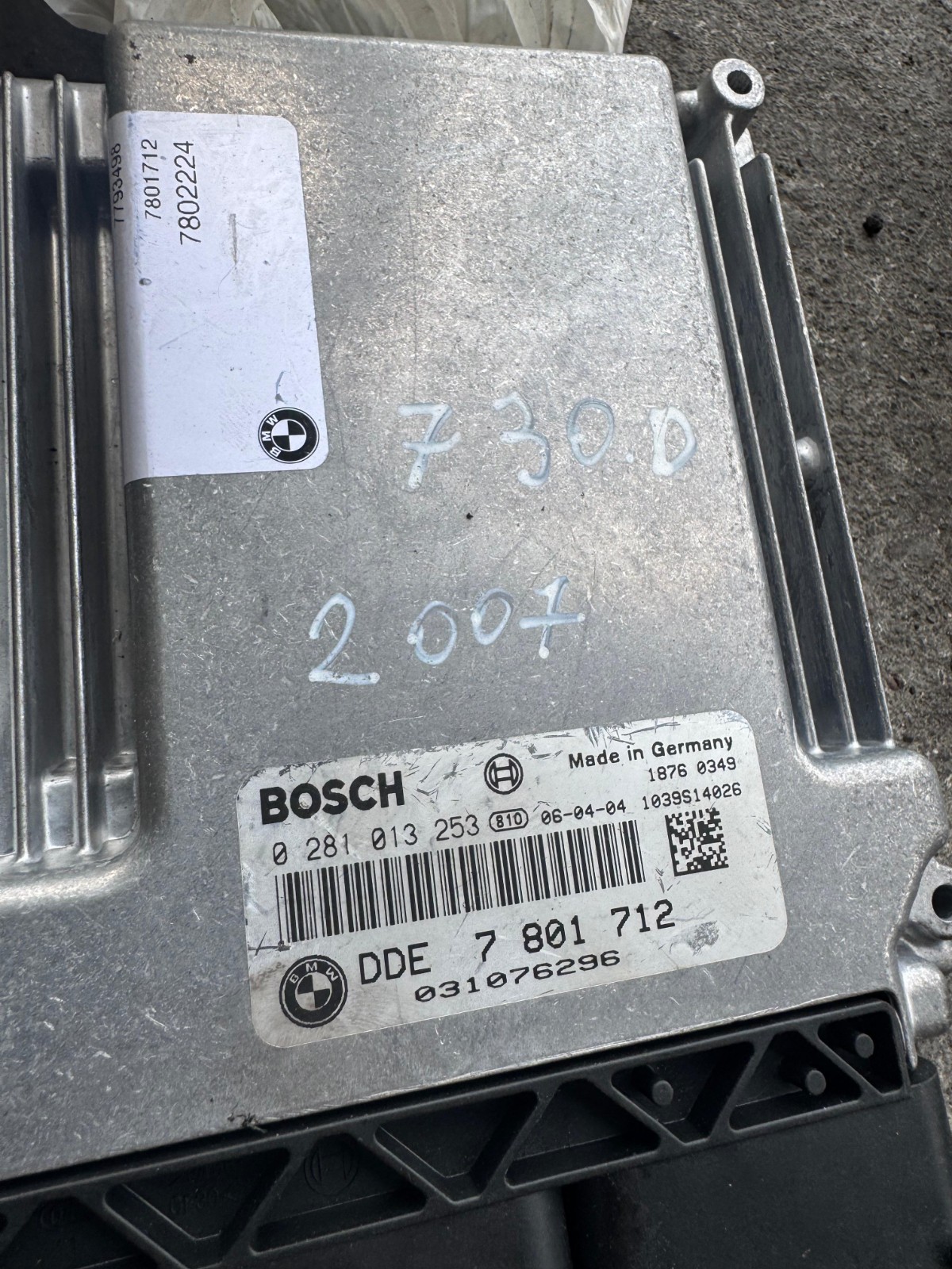 DDE7801712 Bosch EDC16CP35 0281013253 Diesel Engine Control Unit