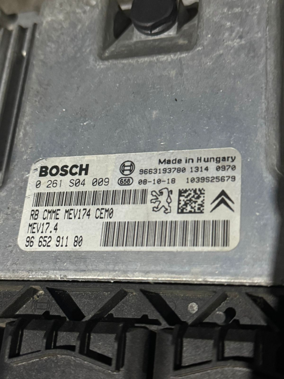Bosch 9665291180 MEV17.4 ECU 0261S04009 Engine Control Unit