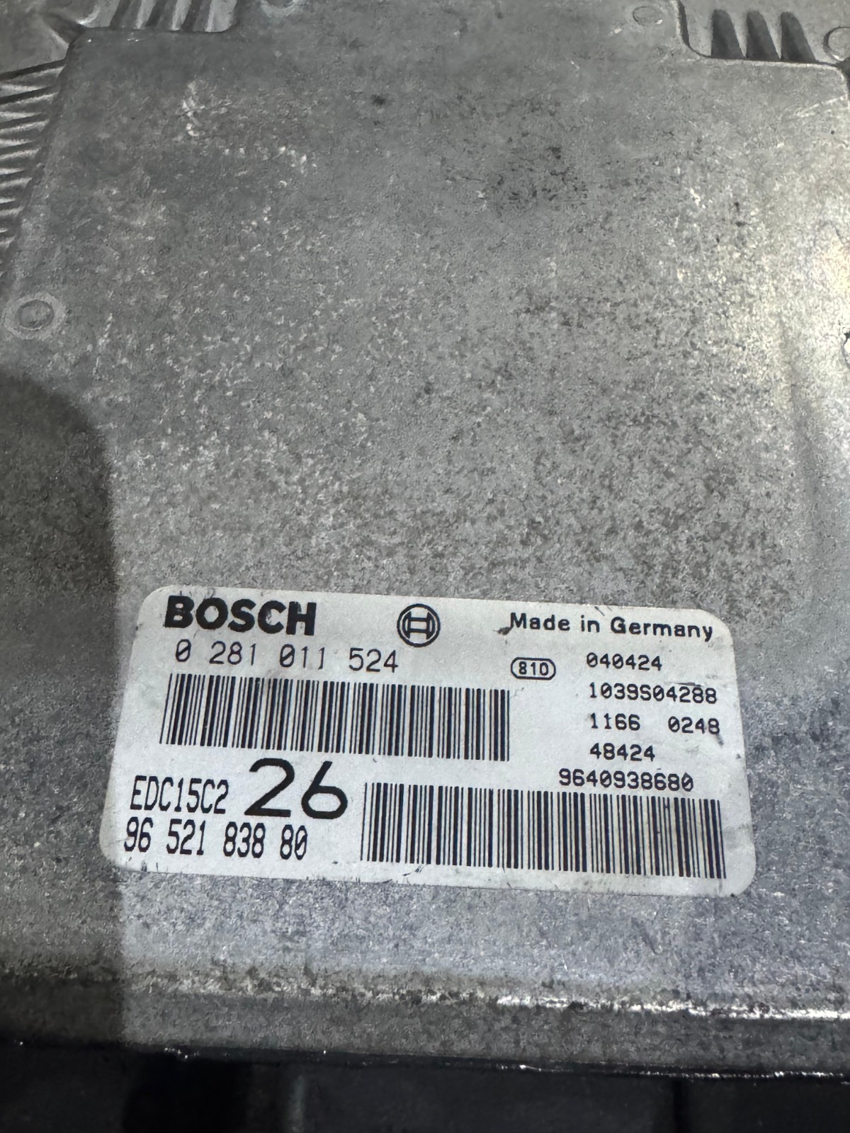 Bosch 9652183880 ECU 0281011524 Diesel Engine Control Unit