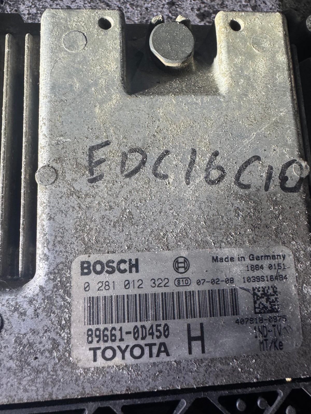 Bosch EDC16C10 ECU 89661 0D450 0281012322 Engine Control Unit for Toyota