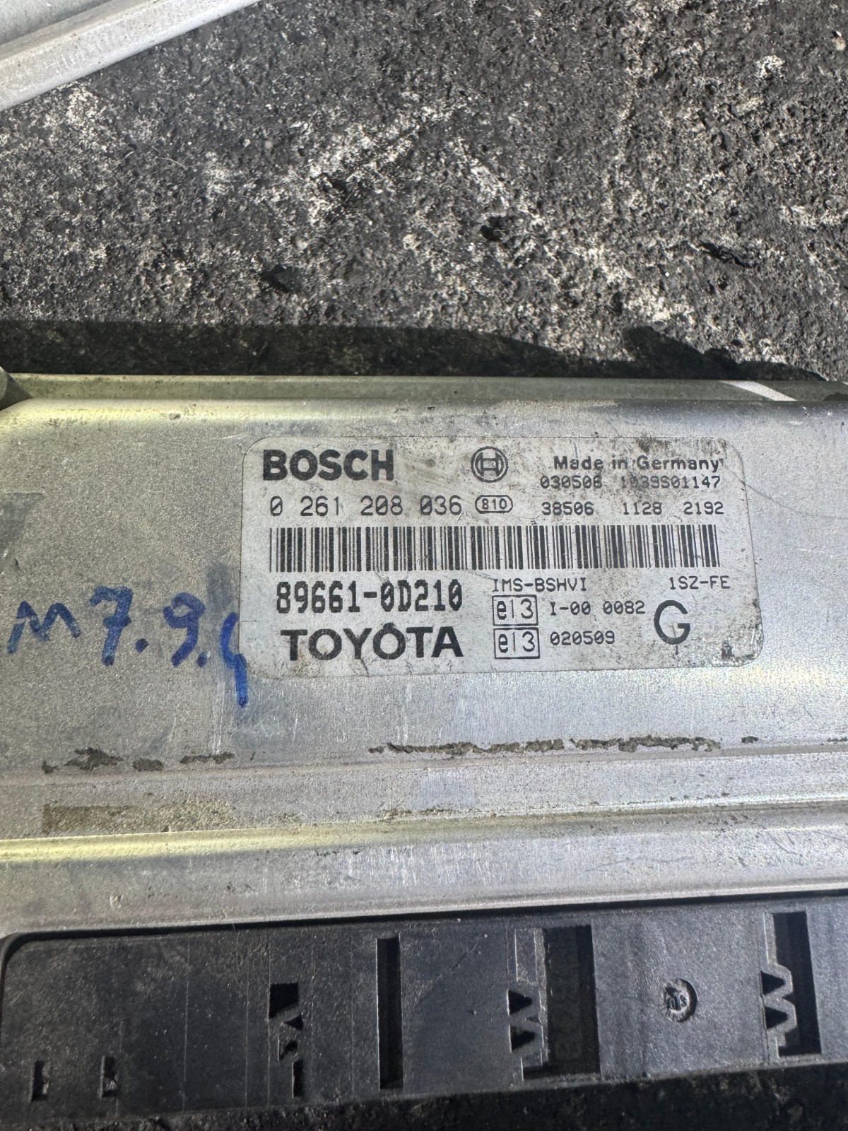 Bosch M7.9.4 ECU 89661 0D210 0261208036 Engine Control Unit for Toyota Yaris