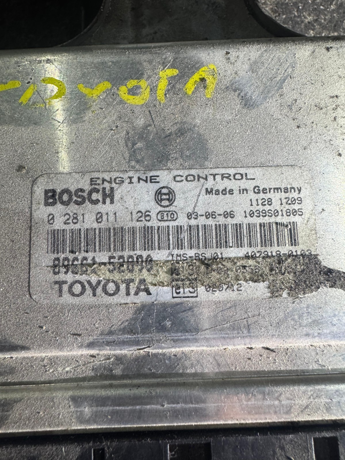 Bosch ECU 89661 52890 0281011126 Engine Control Unit for Toyota