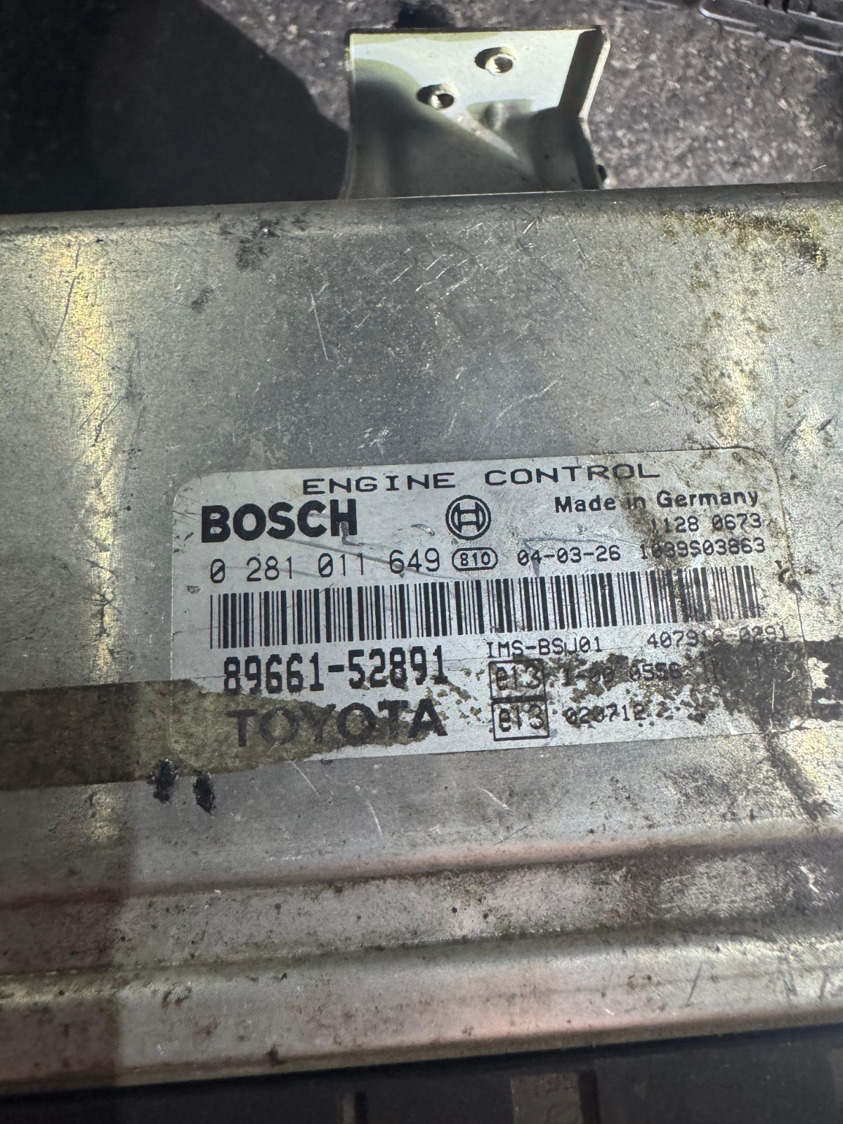 Bosch ECU 89661 52891 0281011649 Engine Control Unit for Toyota
