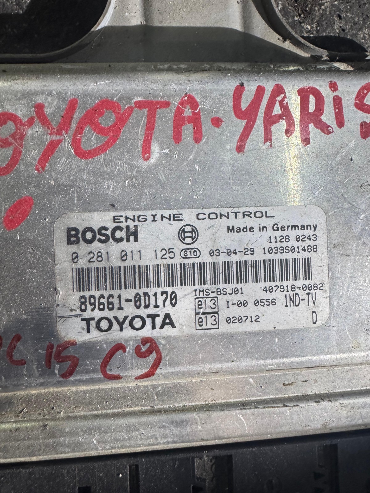 Bosch ECU 89661 0D170 0281011125 Engine Control Unit for Toyota