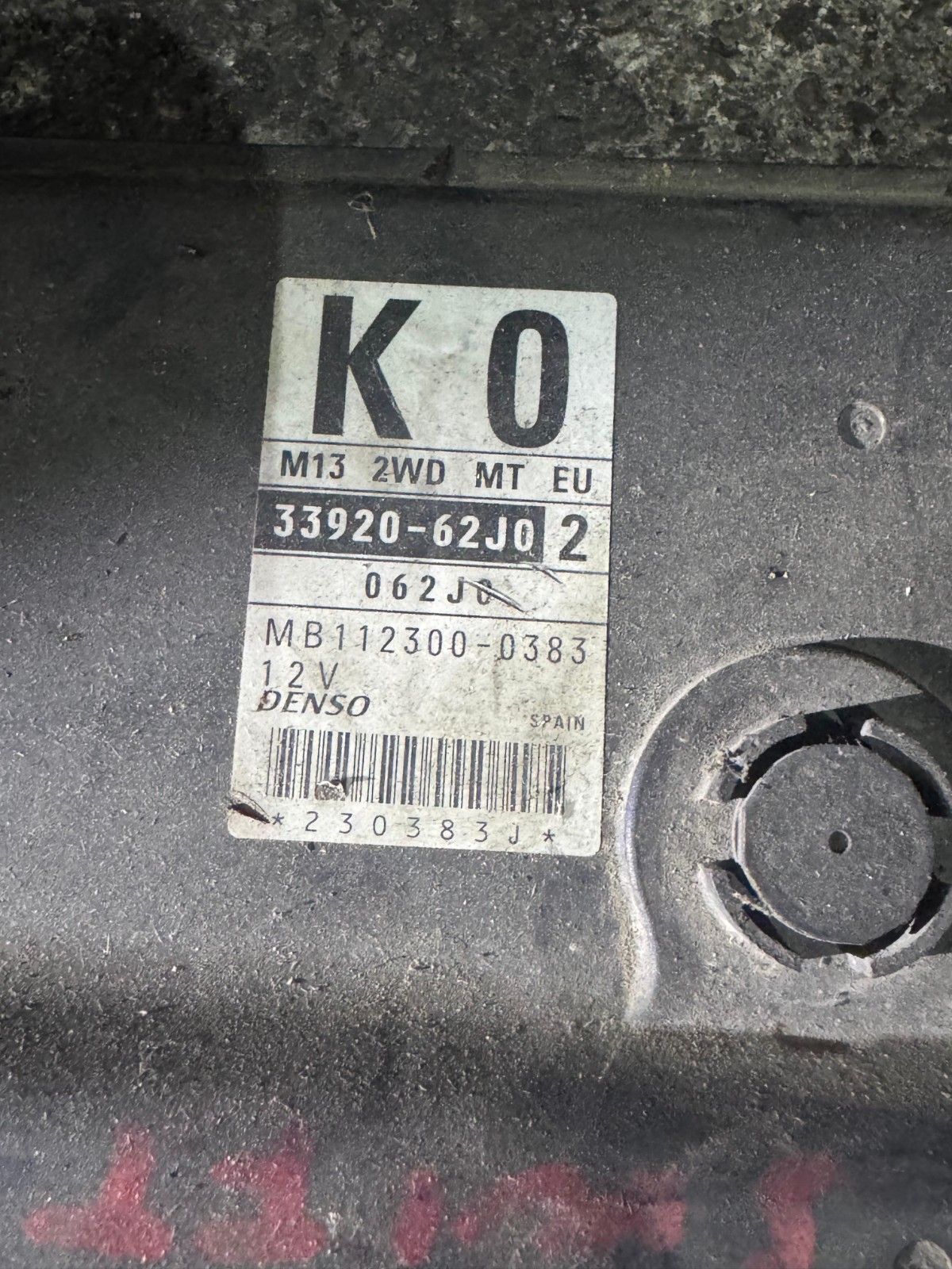 Denso ECU 33920 62J0 2 MB112300 0383 Engine Control Unit