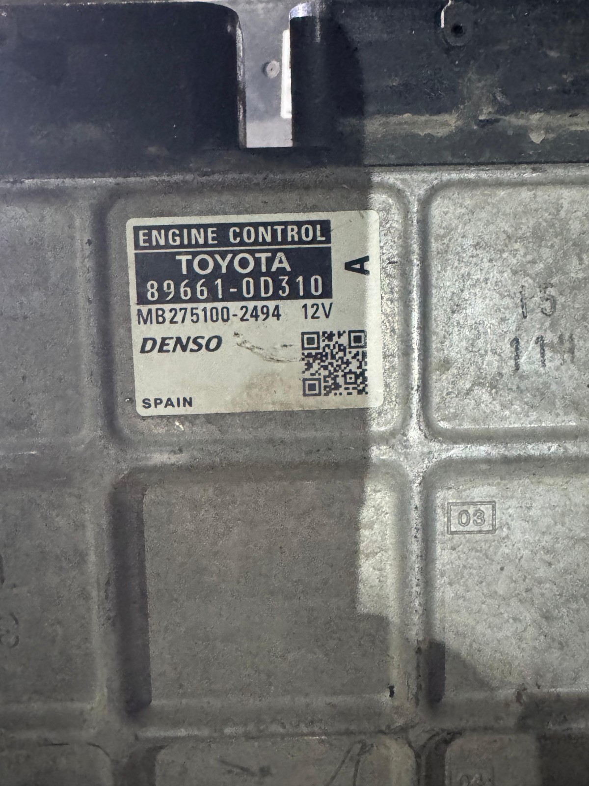 Denso ECU 89661 03D10 MB275100 2494 Engine Control Unit