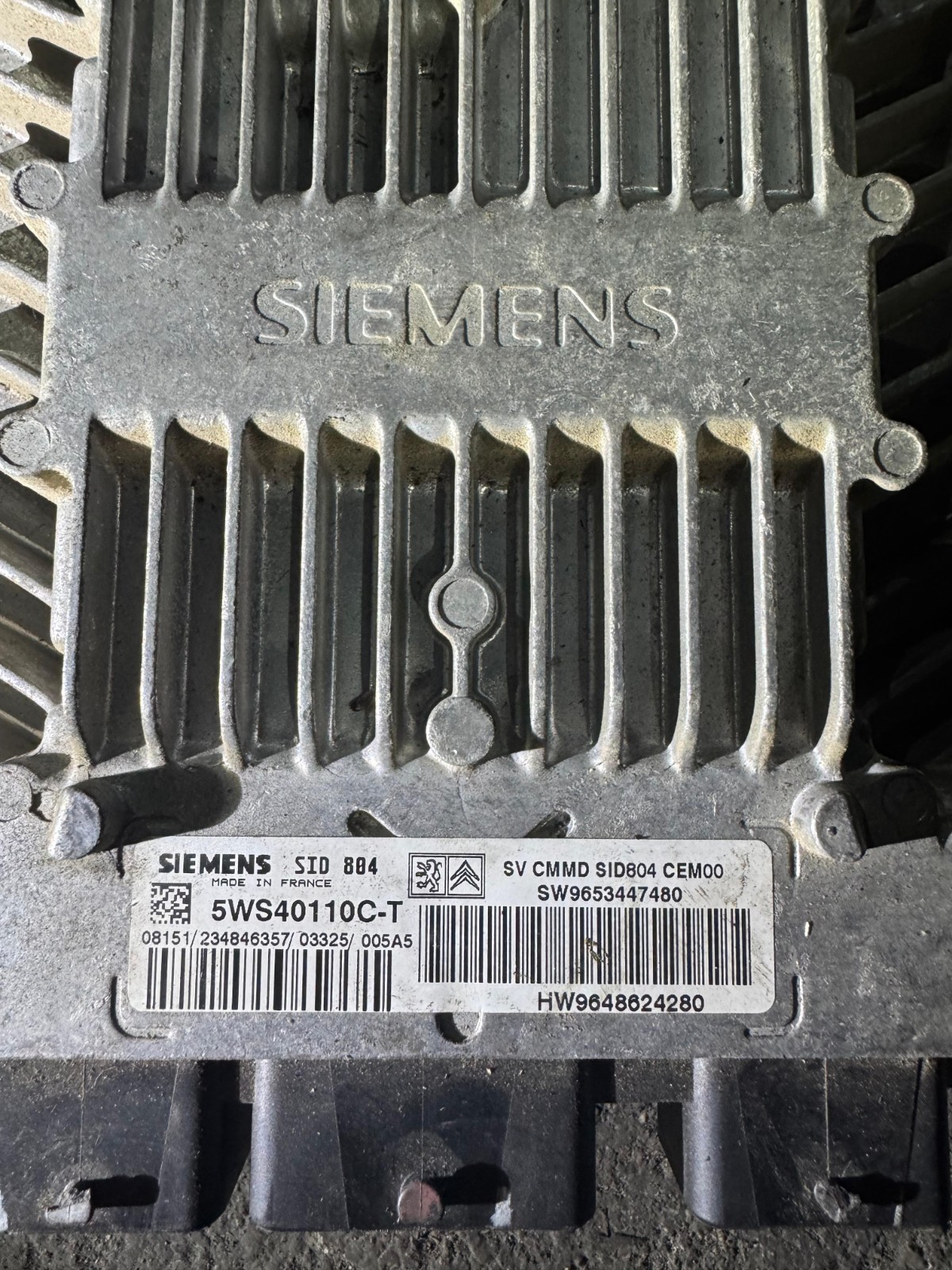 5WS40110C T Siemens SID804 SW9653447480 Engine ECU Control Module