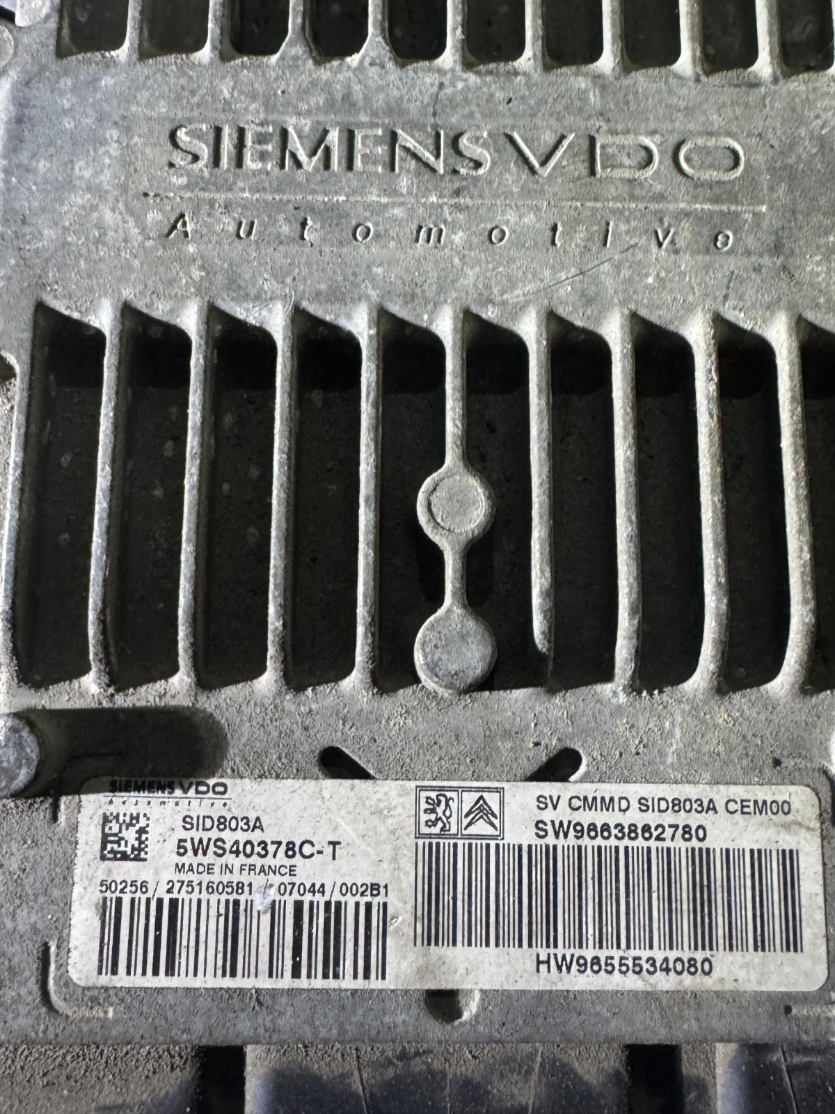 5WS40378C T Siemens VDO SID803A SW9663862780 Engine ECU