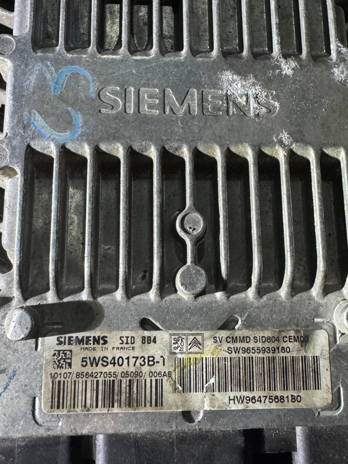 5WS40173B T Siemens SID804 SW9655939180 Engine ECU Module