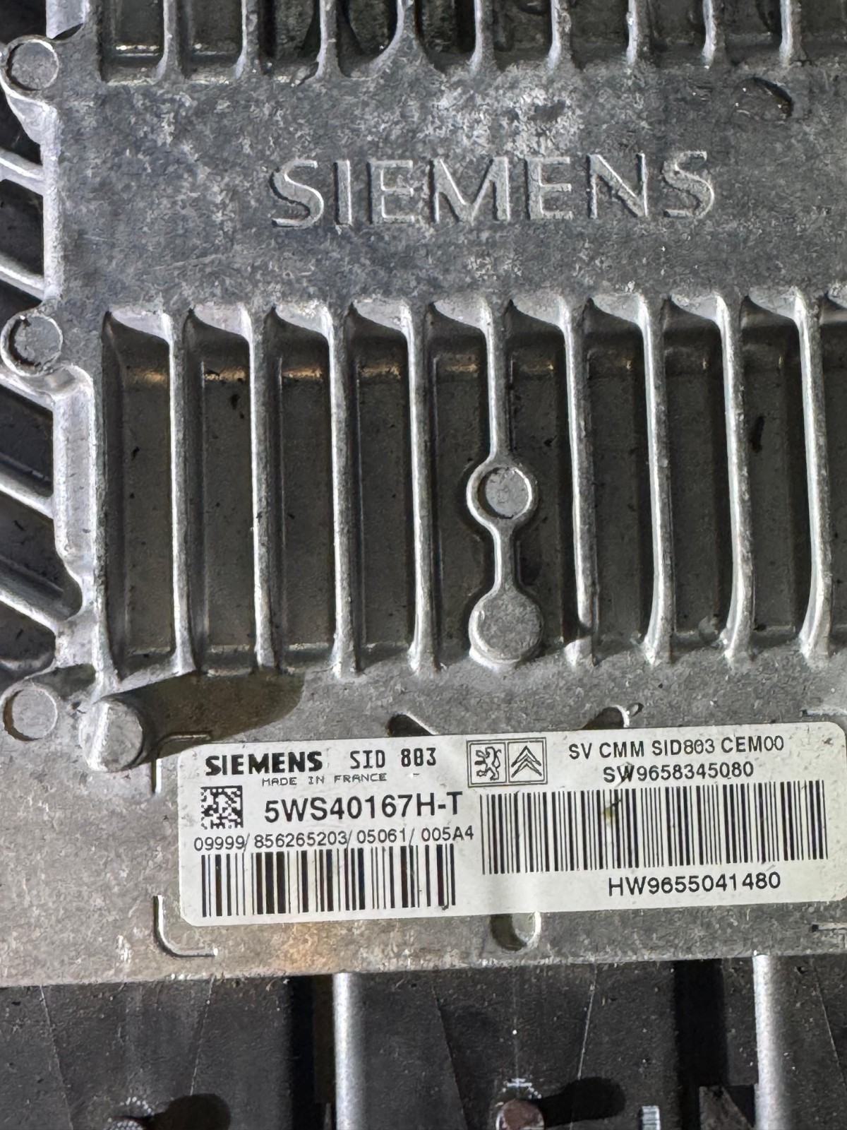 5WS40167H T Siemens SID803 SW9658345080 Engine ECU