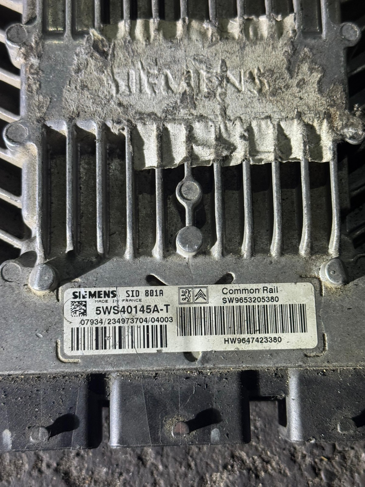 5WS40145A T Siemens SID801A SW9653205380 Engine ECU