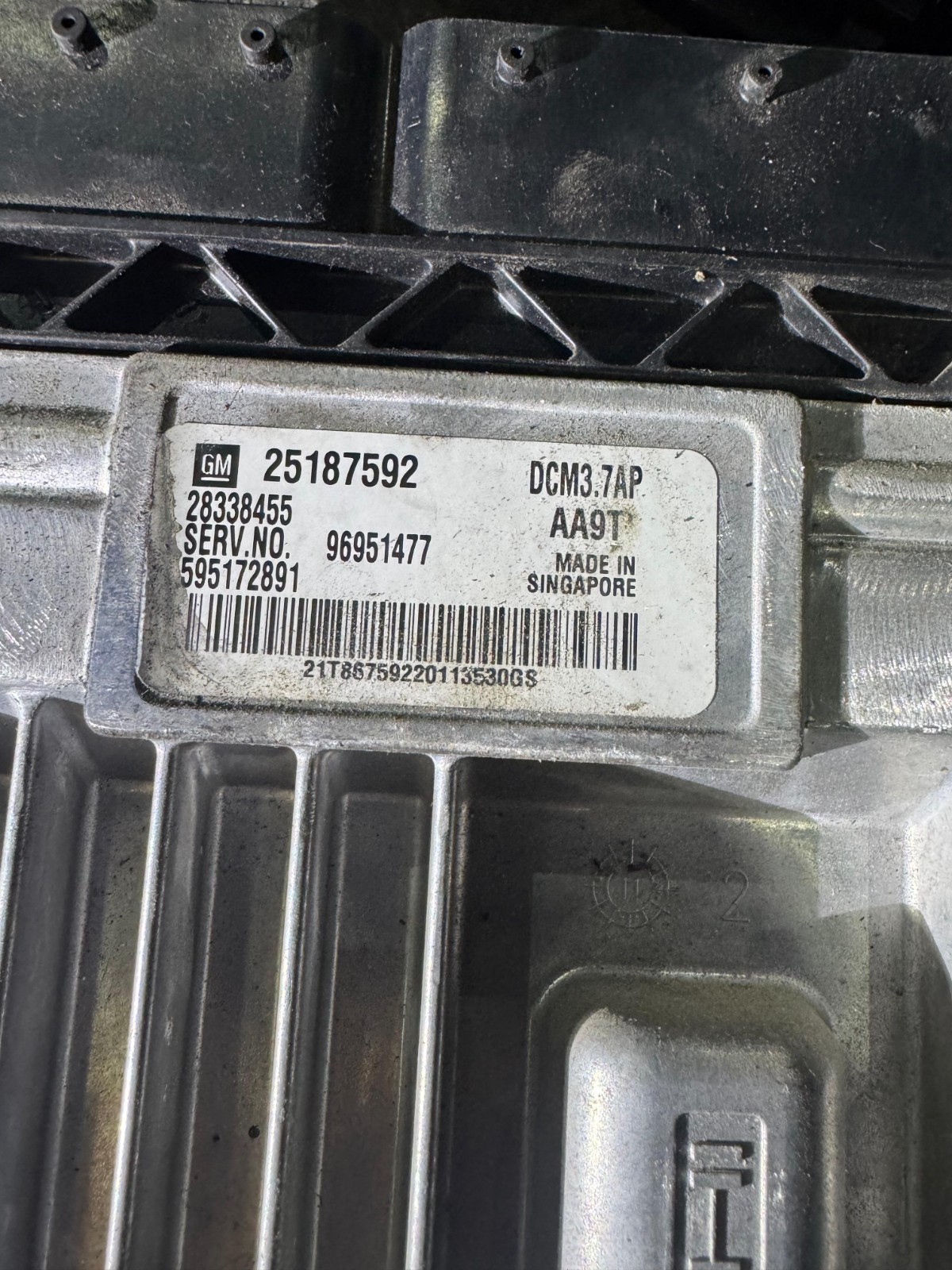 25187592 GM DCM3.7AP 96951477 595172891 Engine ECU Unit