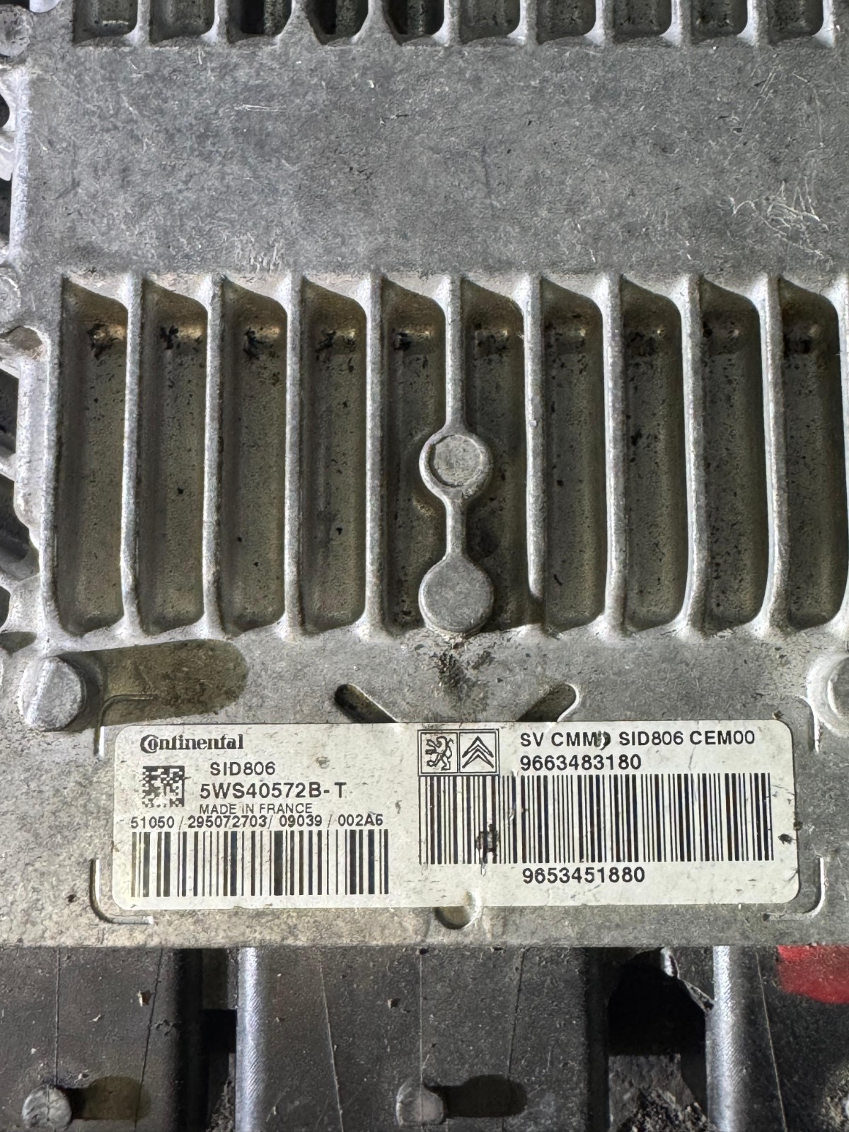 5WS40572B T Continental SID806 9663483180 Diesel Engine ECU