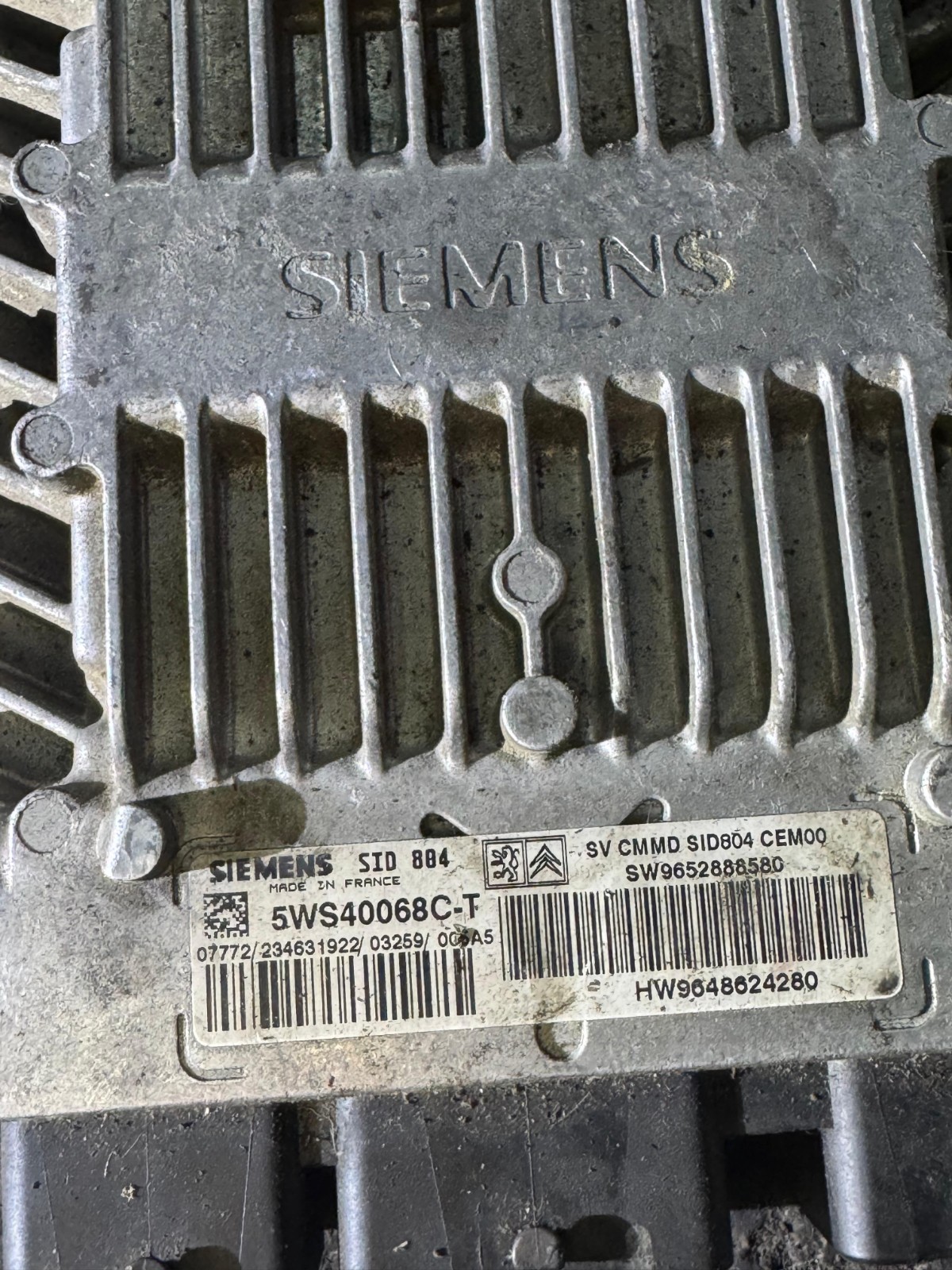 5WS40068C T Siemens SID804 SW9652888580 Engine ECU Unit