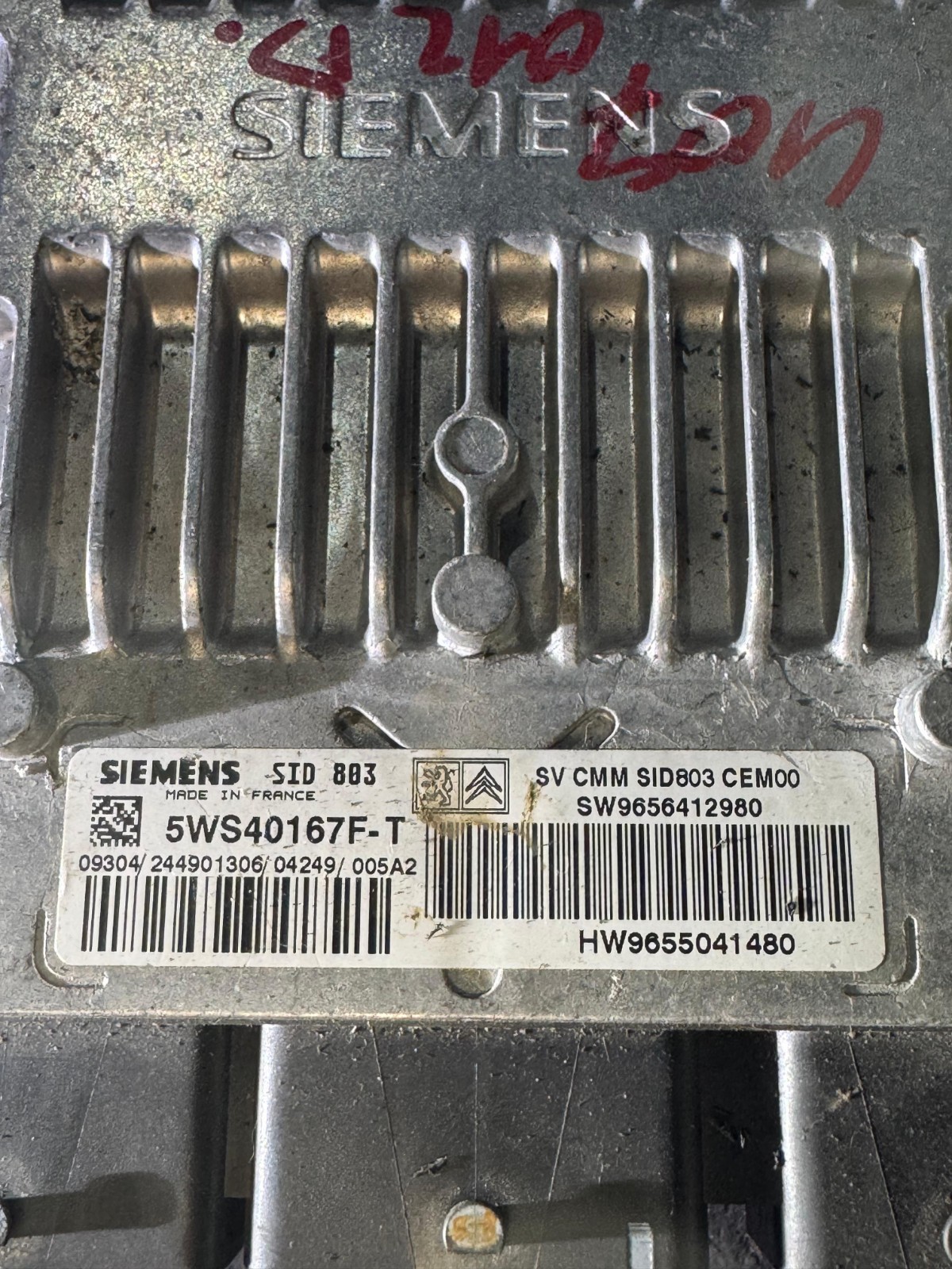 5WS40167F T Siemens SID803 SW9656412980 Engine ECU Unit
