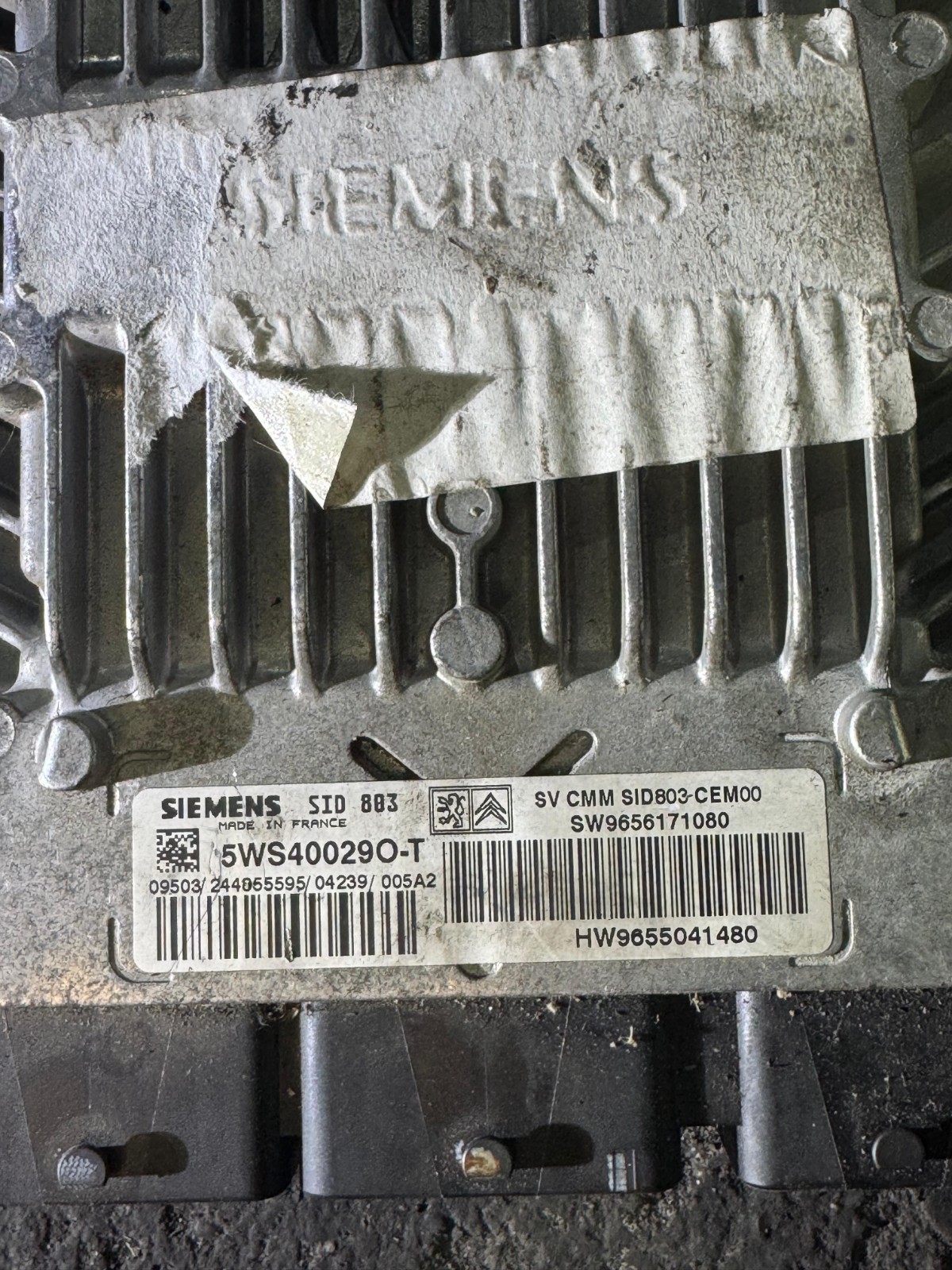 5WS40029O T Siemens SID803 SW9656171080 Engine ECU Module