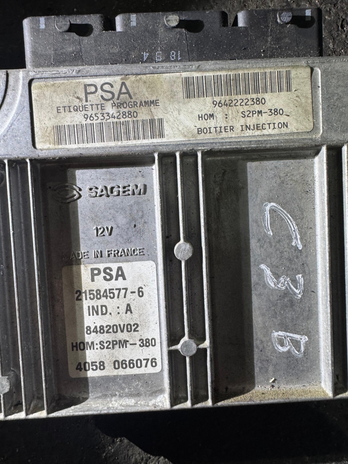 9653342880 Sagem S2PM-380 9642222380 Engine ECU Unit