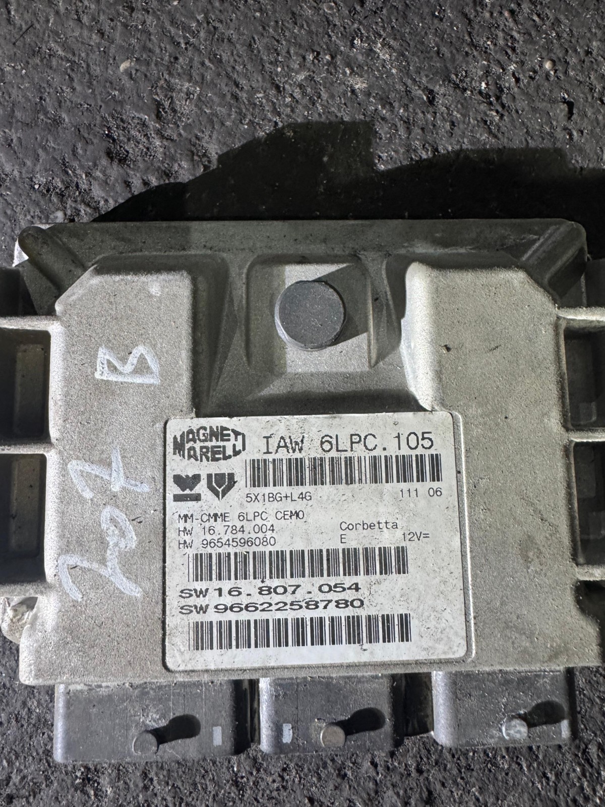 9654596080 Magneti Marelli IAW 6LPC.105 9662258780 Engine ECU