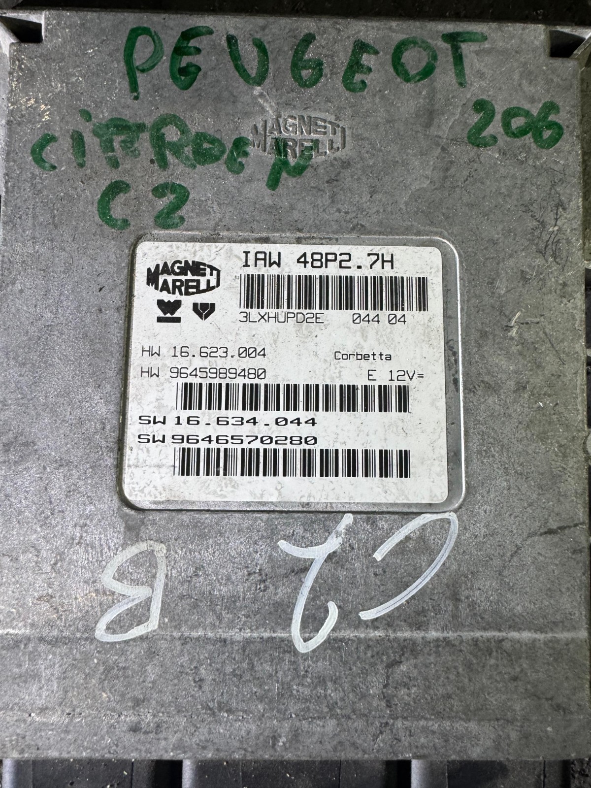 9645989480 Magneti Marelli IAW 48P2.7H 9646570280 Petrol ECU