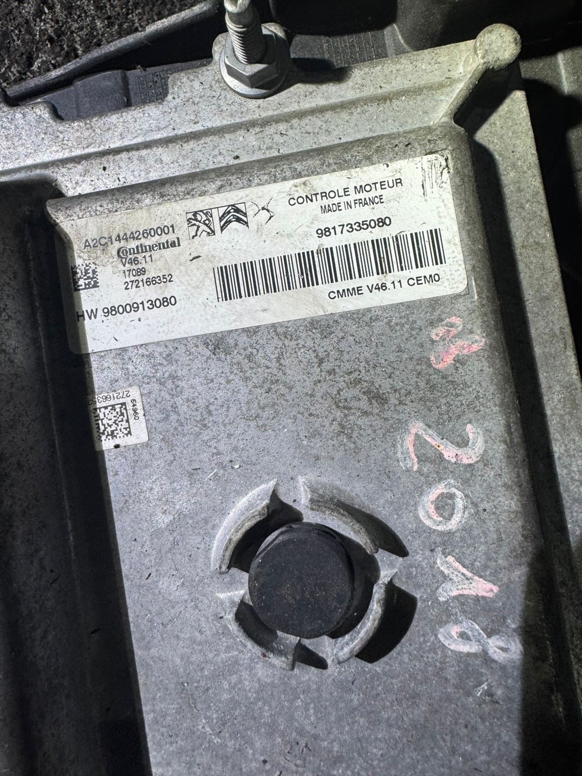 A2C1444260001 Continental V46.11 9817335080 Engine ECU Unit
