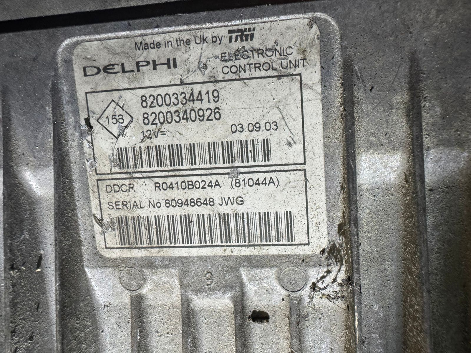 8200334419 Delphi DDCR 8200340926 Diesel Engine ECU