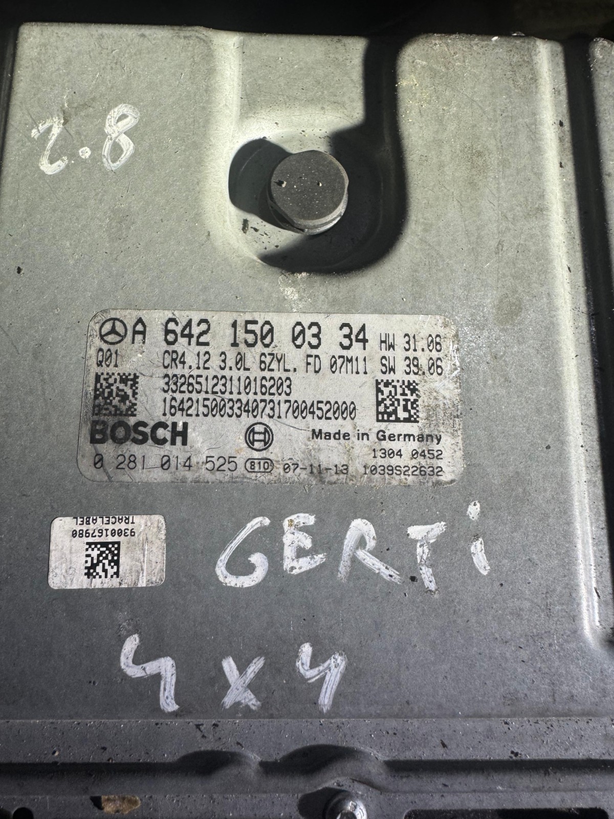 A6421500334 Bosch EDC16CP31 0281014525 Mercedes Engine ECU Unit