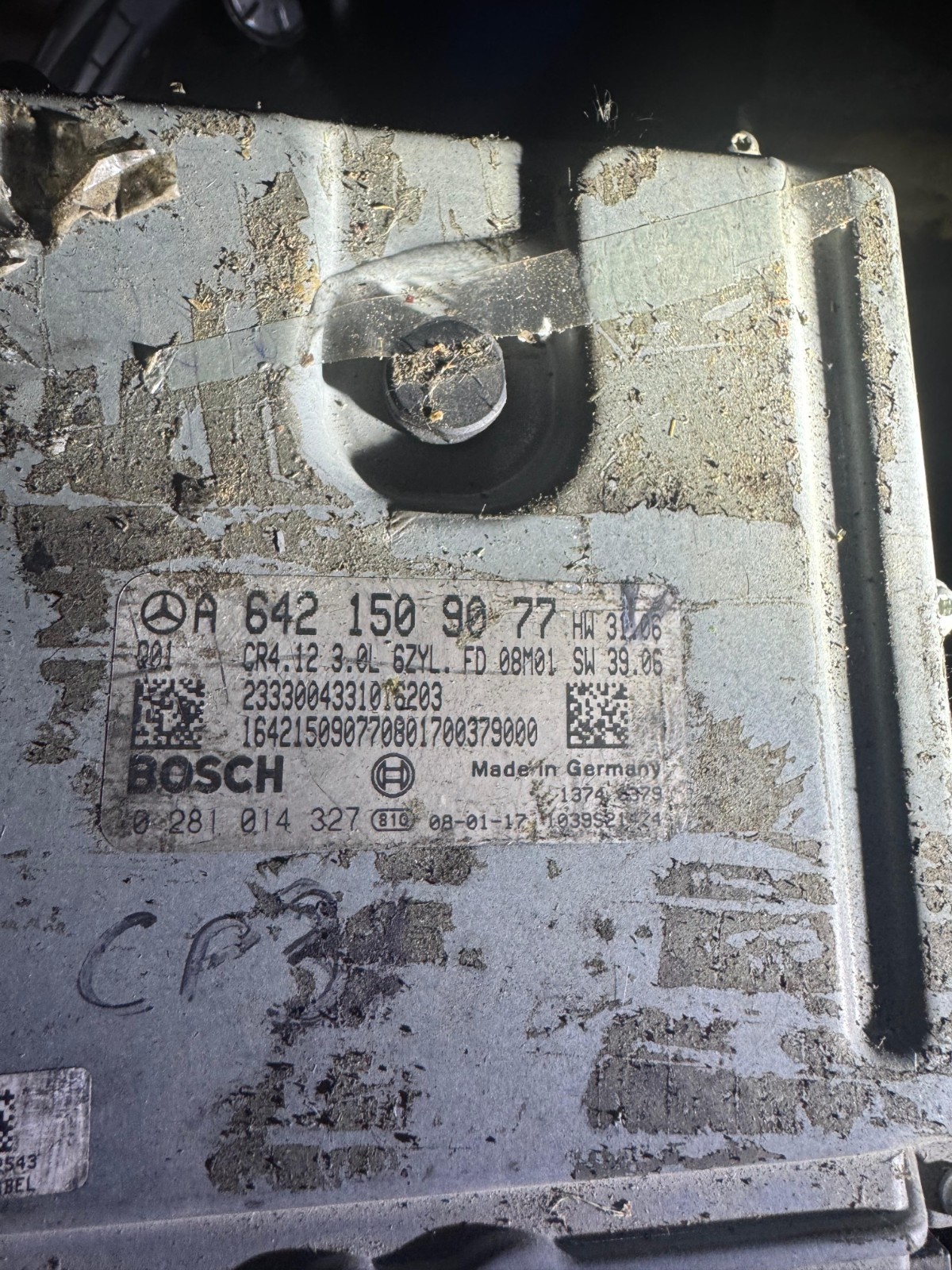 A6421509077 Bosch EDC16CP31 0281014327 Mercedes Diesel Engine ECU