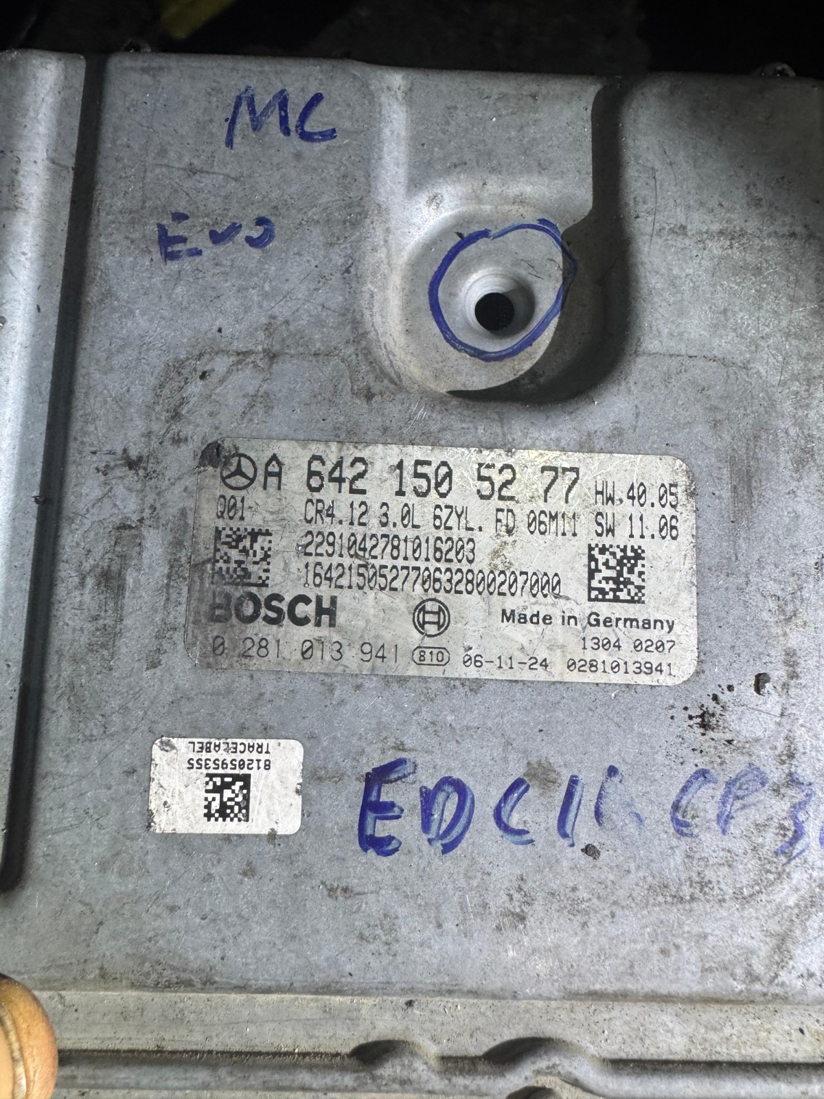 A6421505577 Bosch EDC16CP31 0281013944 Mercedes Diesel Engine ECU