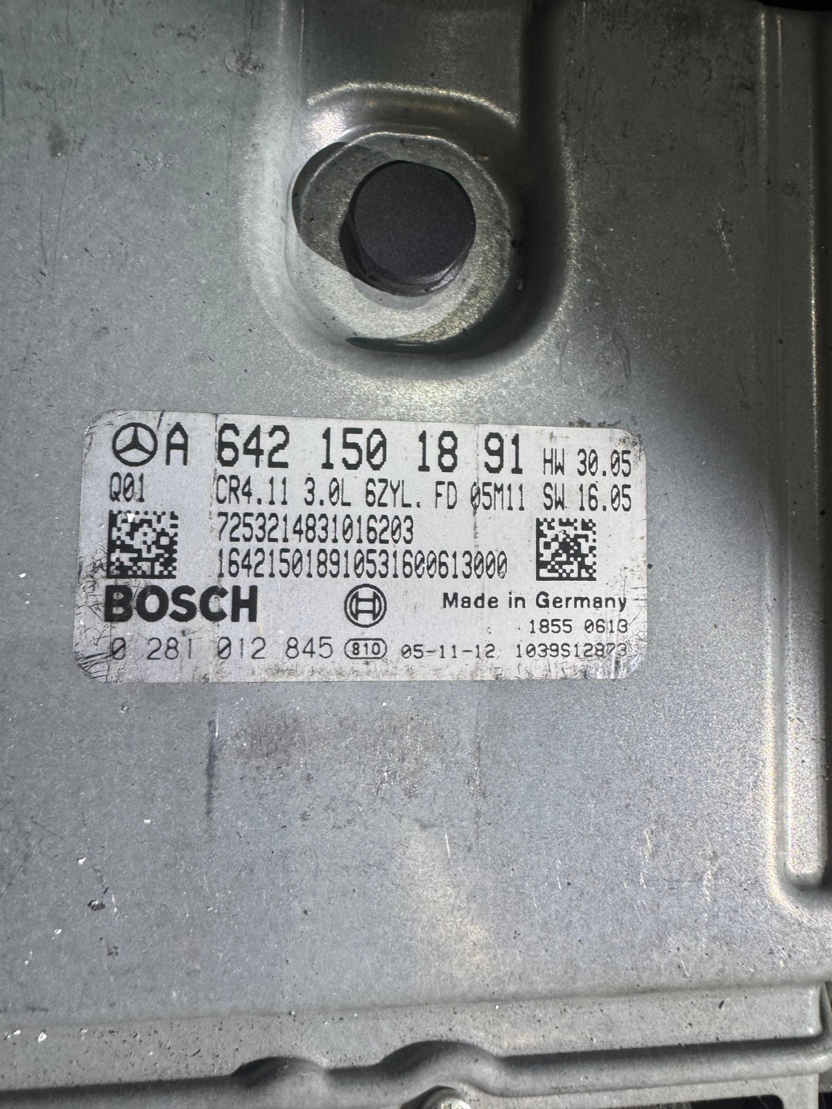 A6421501891 Bosch EDC16CP31 0281012845 Mercedes CDI Engine ECU