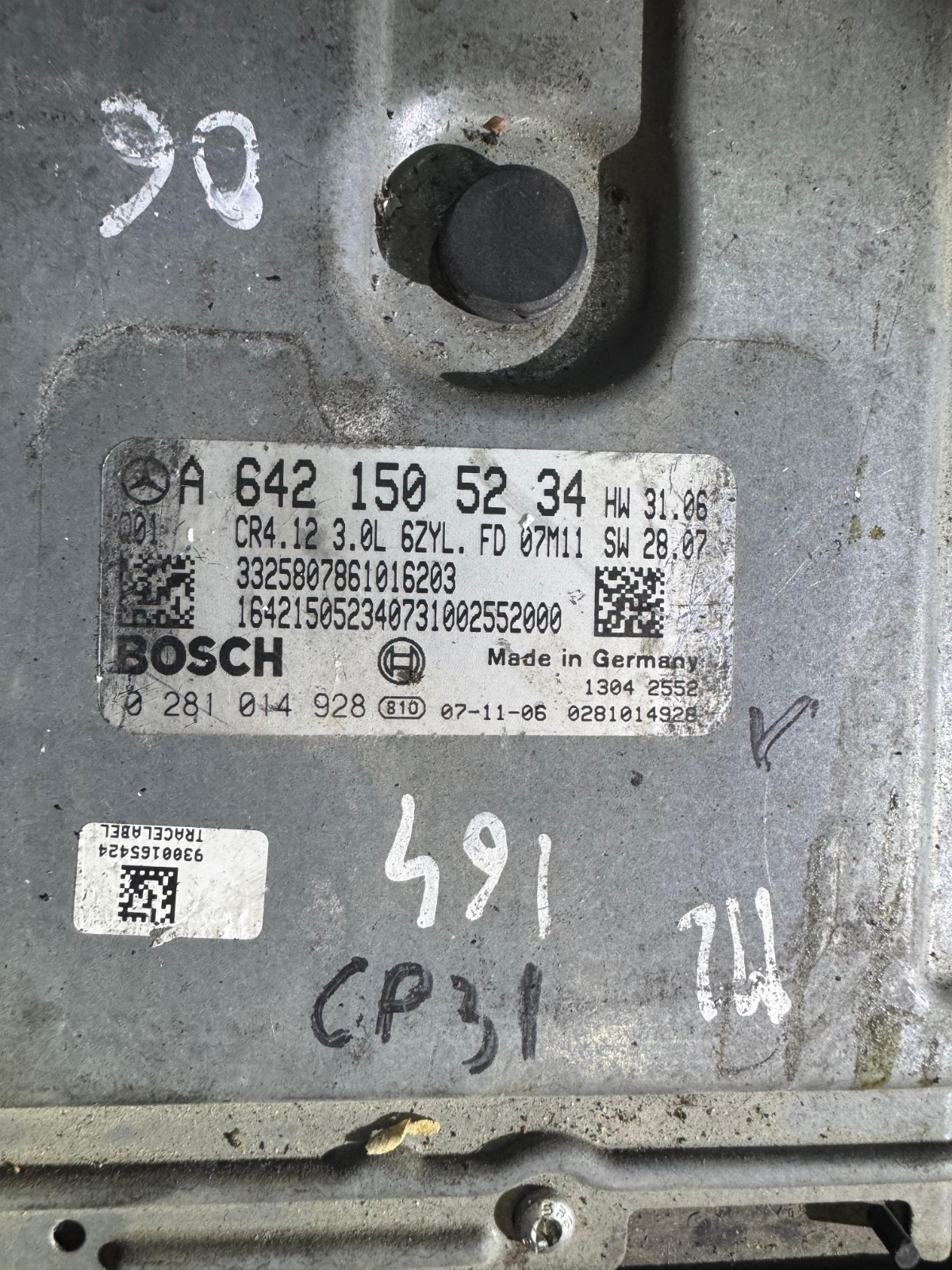 A6421505234 Bosch EDC16CP31 0281014928 Mercedes CDI ECU Module