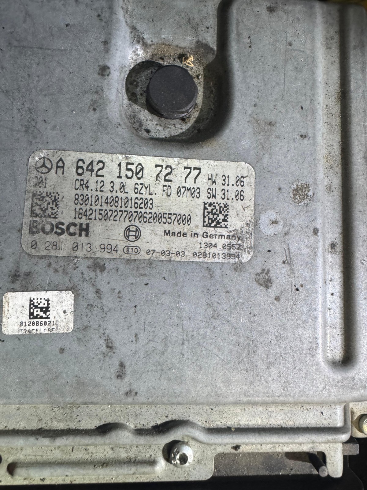 A6421507277 Bosch EDC16CP31 0281013994 Mercedes Diesel ECU Unit