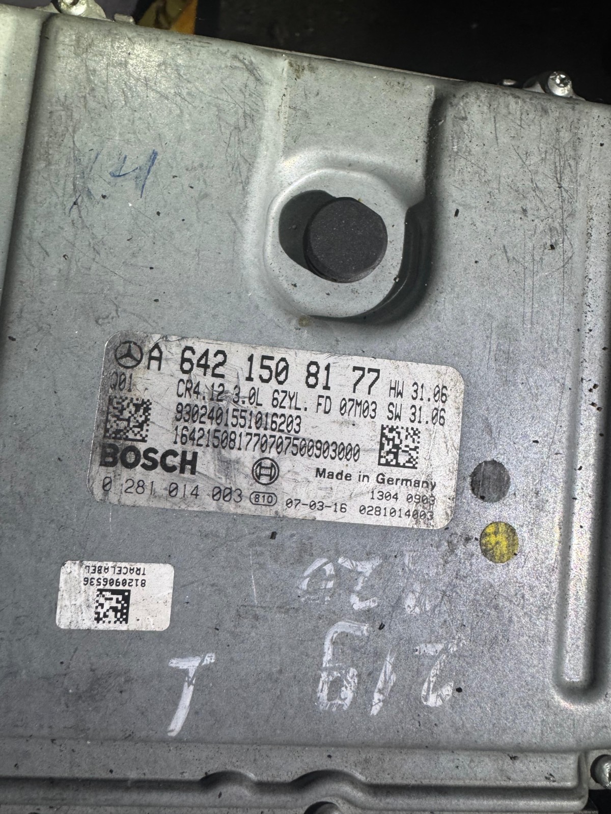 A6421508177 Bosch EDC16CP31 0281014003 Mercedes Diesel ECU
