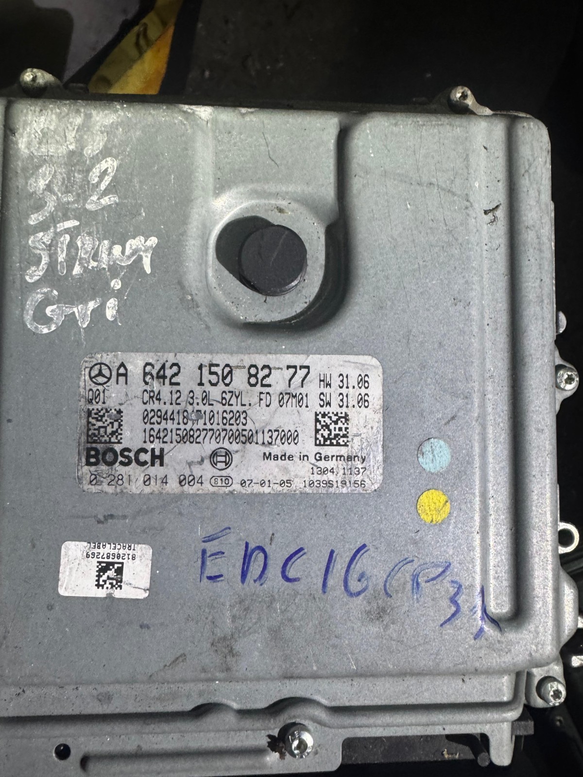 A6421508277 Bosch EDC16CP31 0281014004 Mercedes Diesel ECU Unit