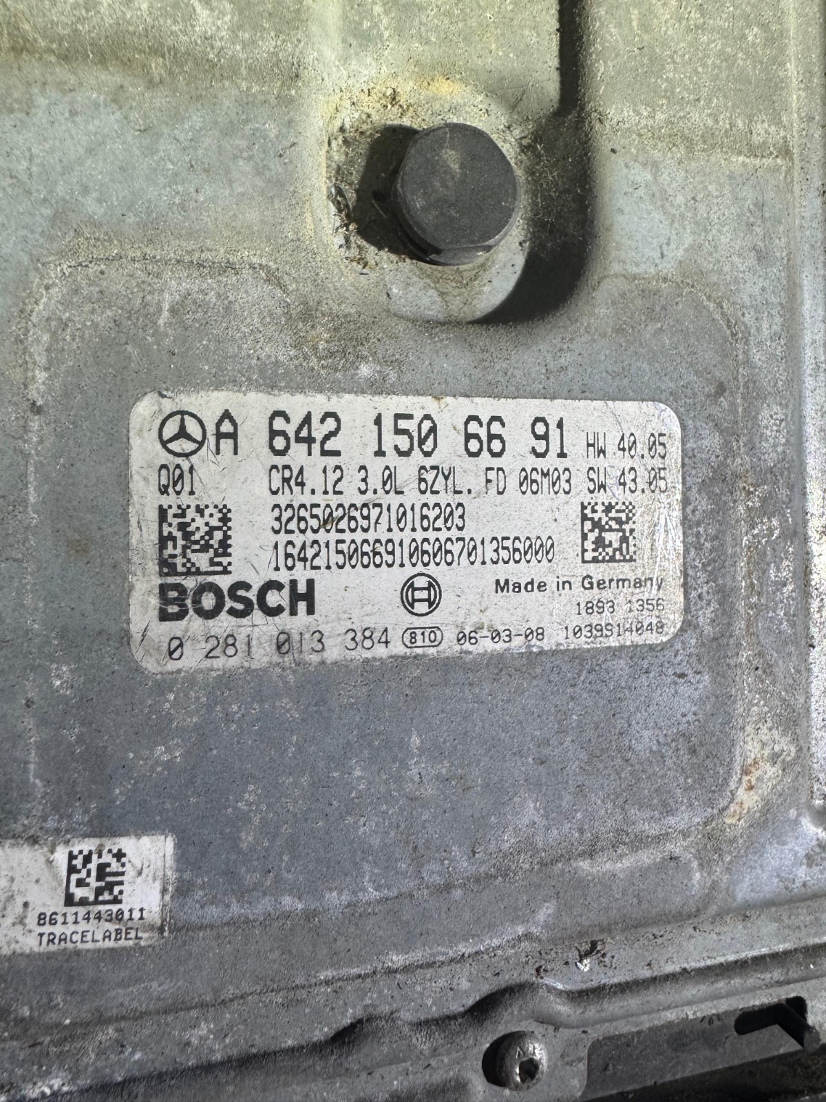 A6421506691 Bosch EDC16CP31 0281013384 Mercedes Engine ECU Module