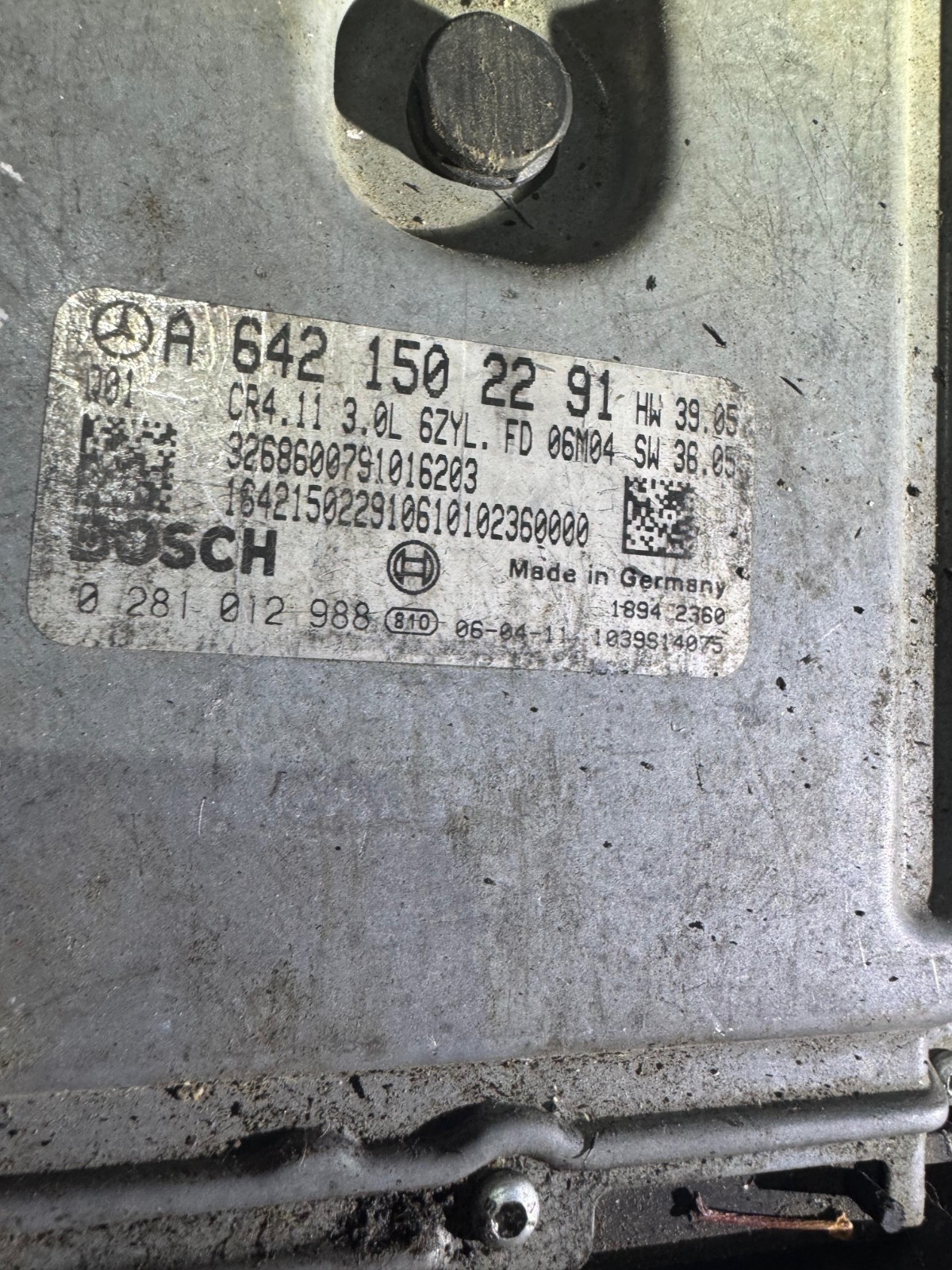 A6421502291 Bosch EDC16CP31 0281012988 Mercedes CDI ECU
