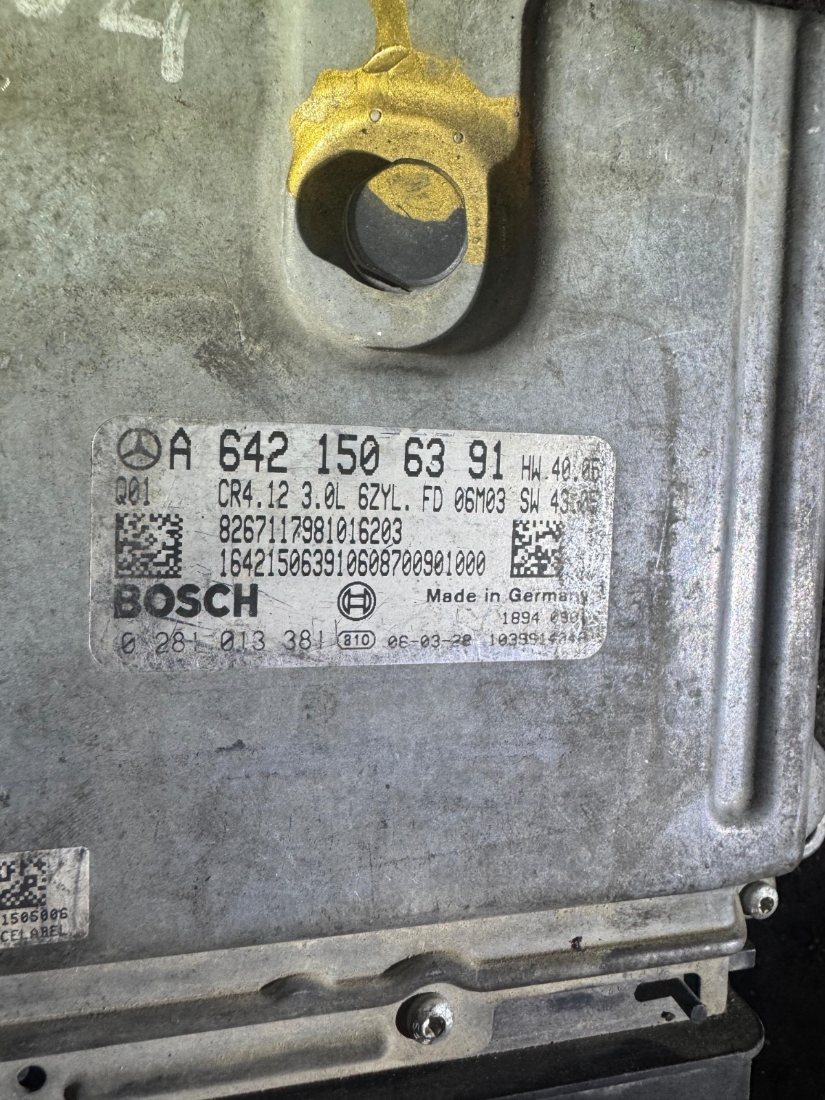 A6421506391 Bosch EDC16CP31 0281013381 Mercedes Diesel ECU