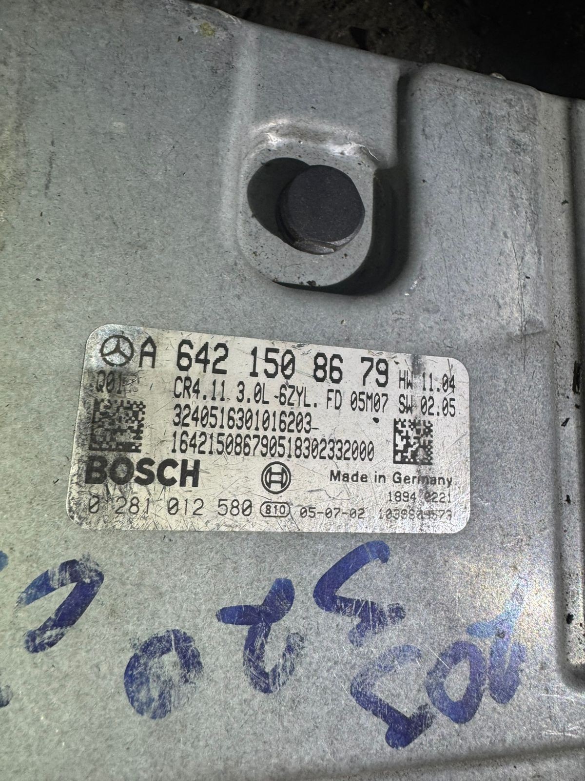 A6421508679 Bosch EDC16CP31 0281012580 Mercedes Diesel Engine ECU