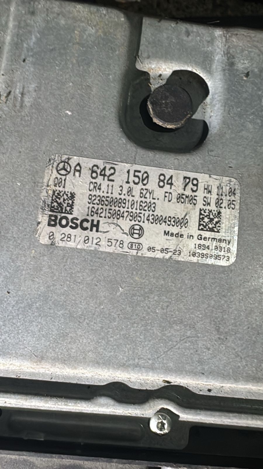 A6421508479 Bosch EDC16CP31 0281012578 Mercedes Diesel Engine ECU