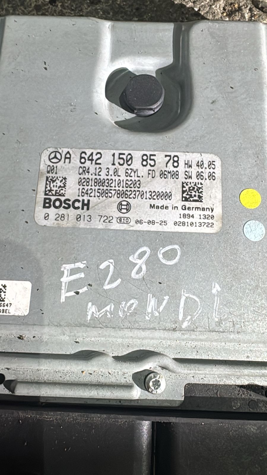 A6421508578 Bosch EDC16CP31 0281013722 Mercedes CDI Engine ECU