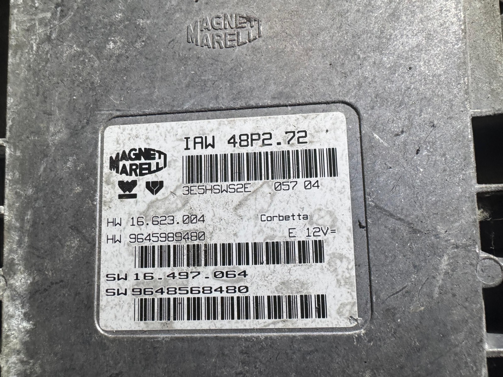 16.623.004 9645989480 Magneti Marelli IAW 48P2.72 9648568480 ECU Unit