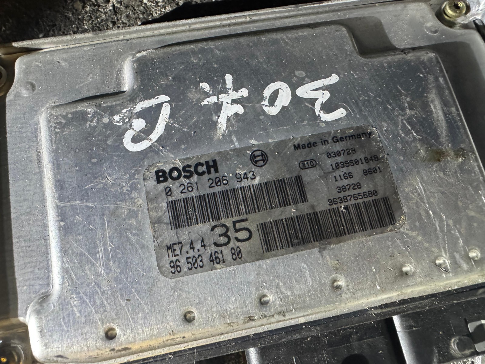 9650346180 Bosch ME7.4.4 0261206943 Petrol Engine ECU