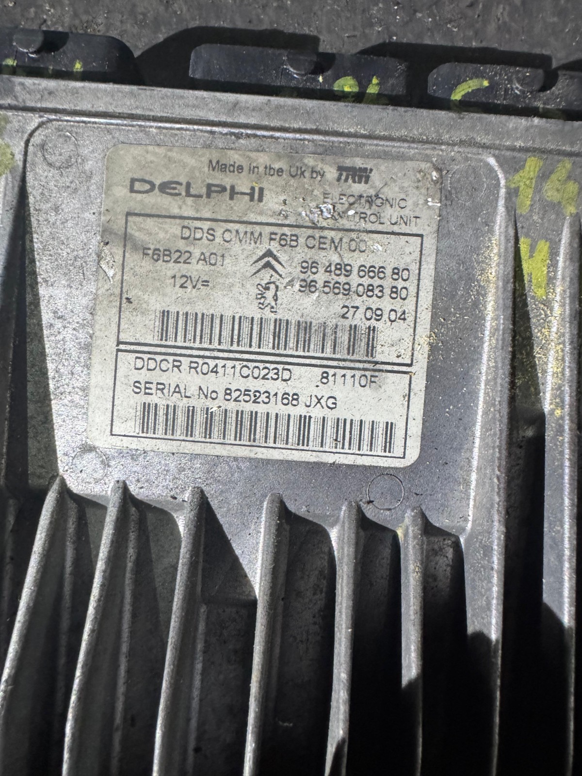 F6B22 A01 9648966680 Delphi DDCR R0411C023D Engine ECU