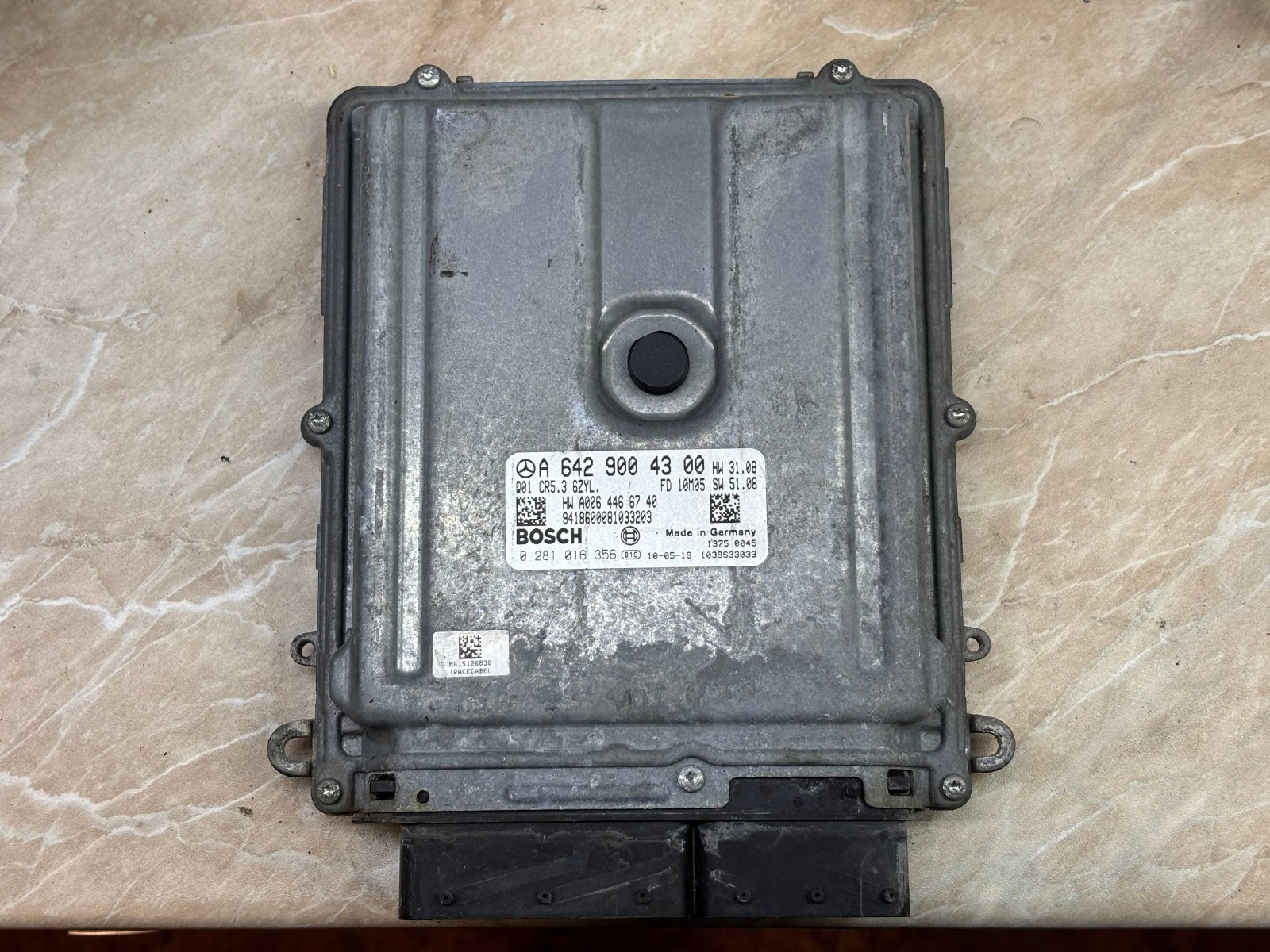 A64209004300 Bosch EDC16CP36 0281016356 Mercedes Engine ECU Unit