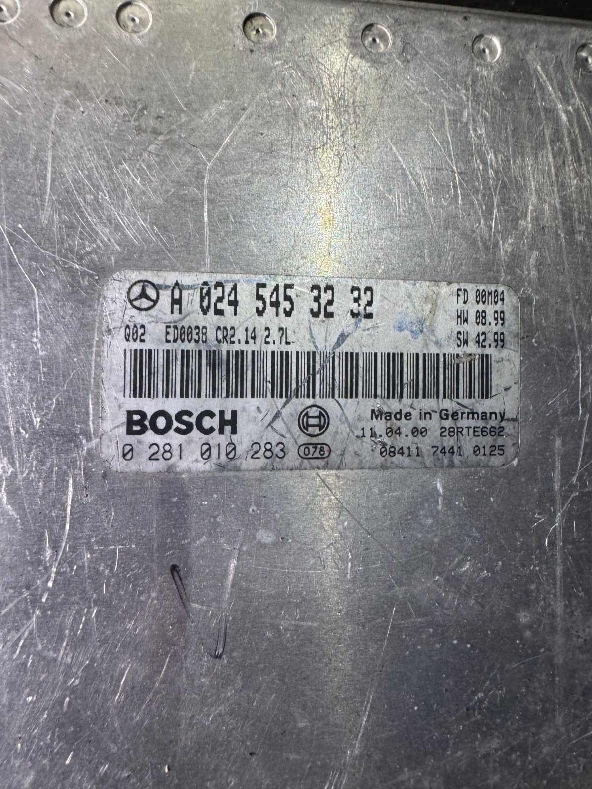 A0245453232 Bosch CR2.14 0281010283 Mercedes CDI Engine ECU