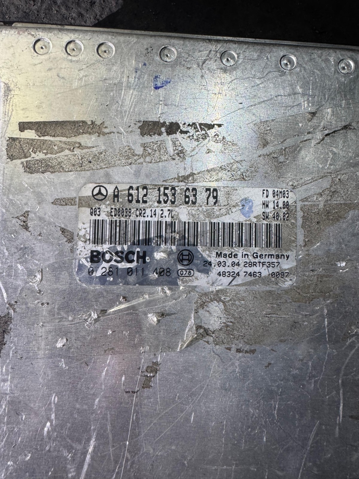 A6121536379 Bosch CR2.14 0281011408 Mercedes CDI Engine ECU Unit