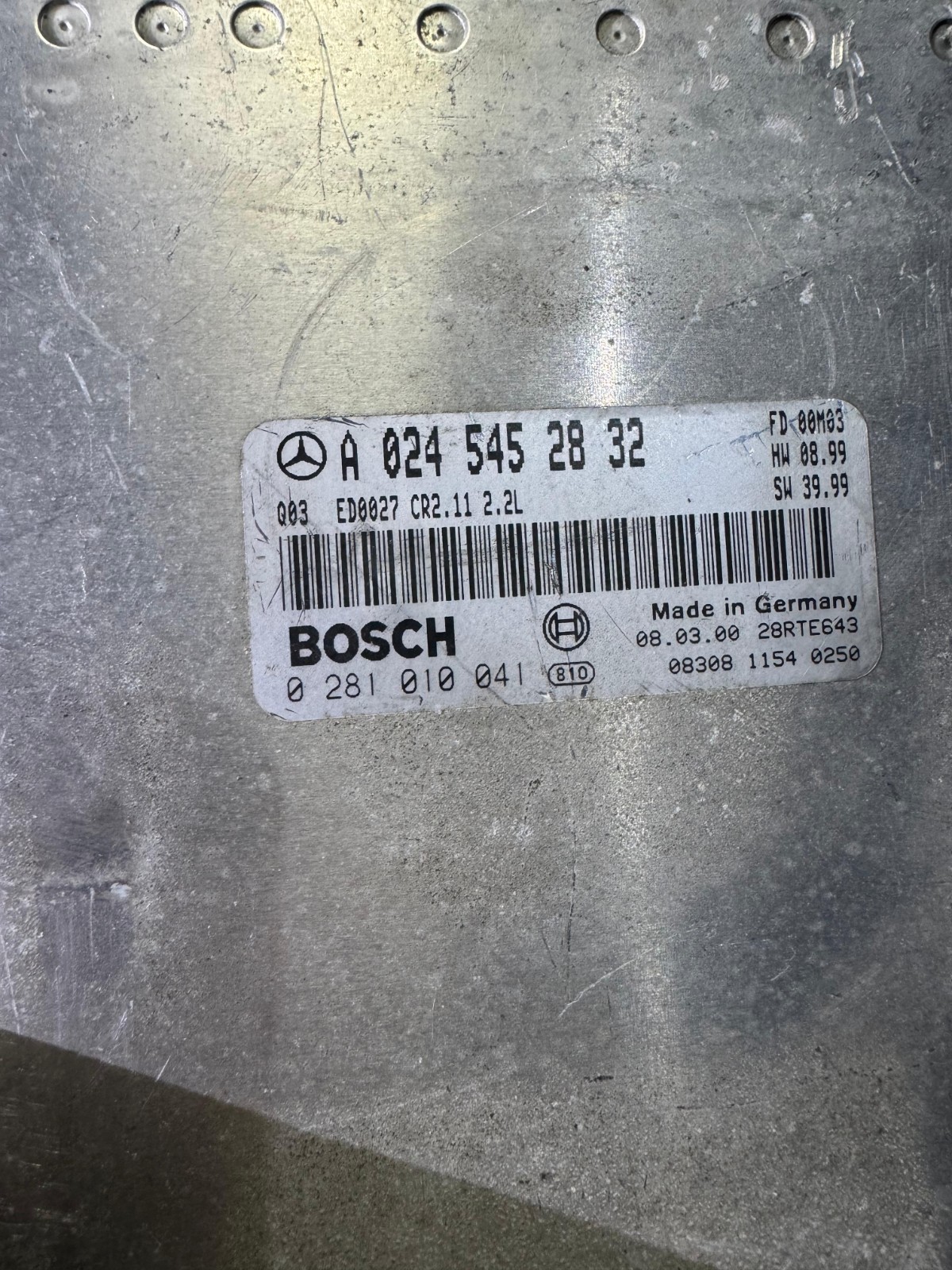 A0245452832 Bosch CR2.11 0281010041 Mercedes Engine Control Unit