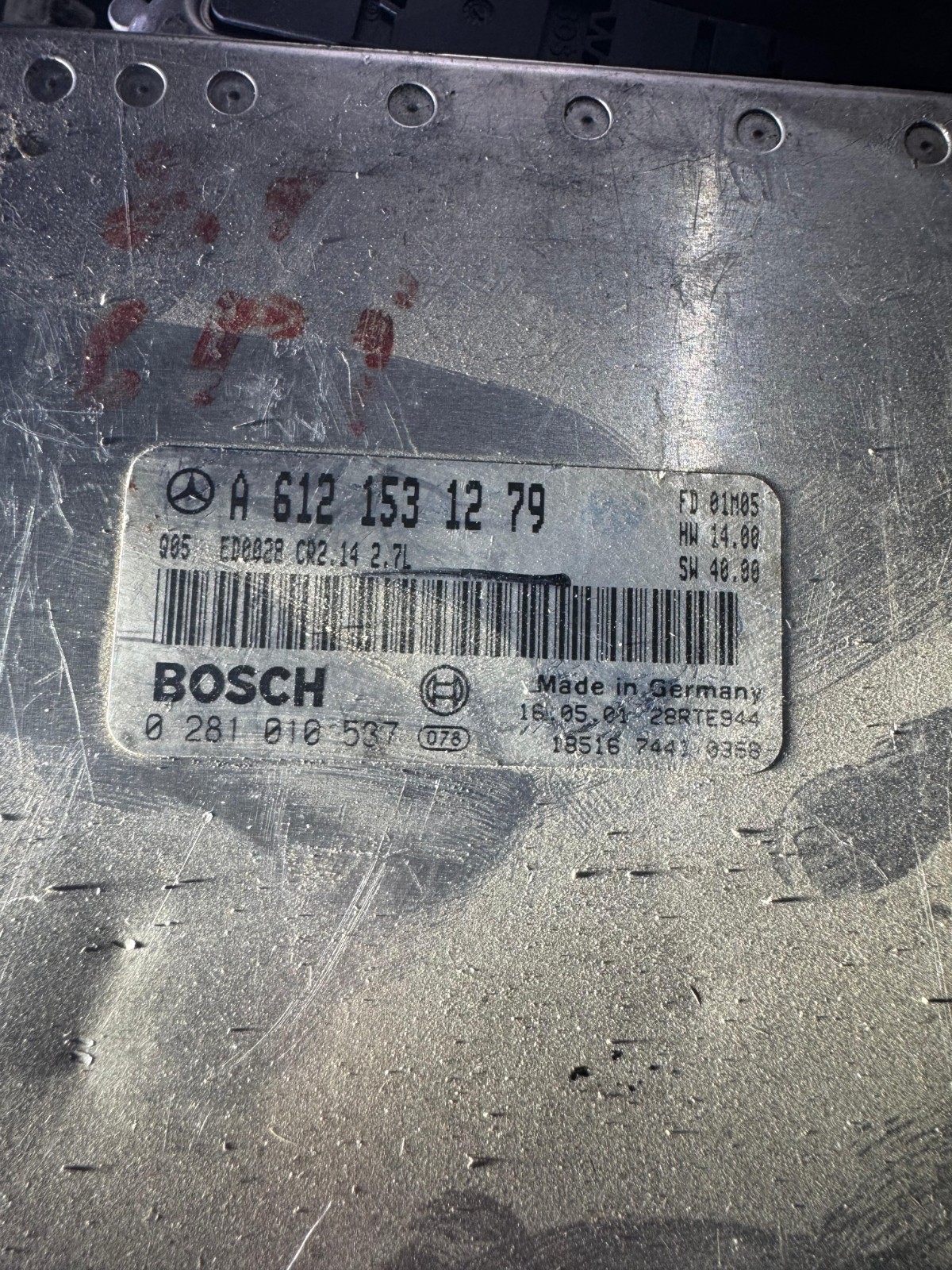A6121531279 Bosch CR2.14 0281010537 Mercedes Engine Control Unit