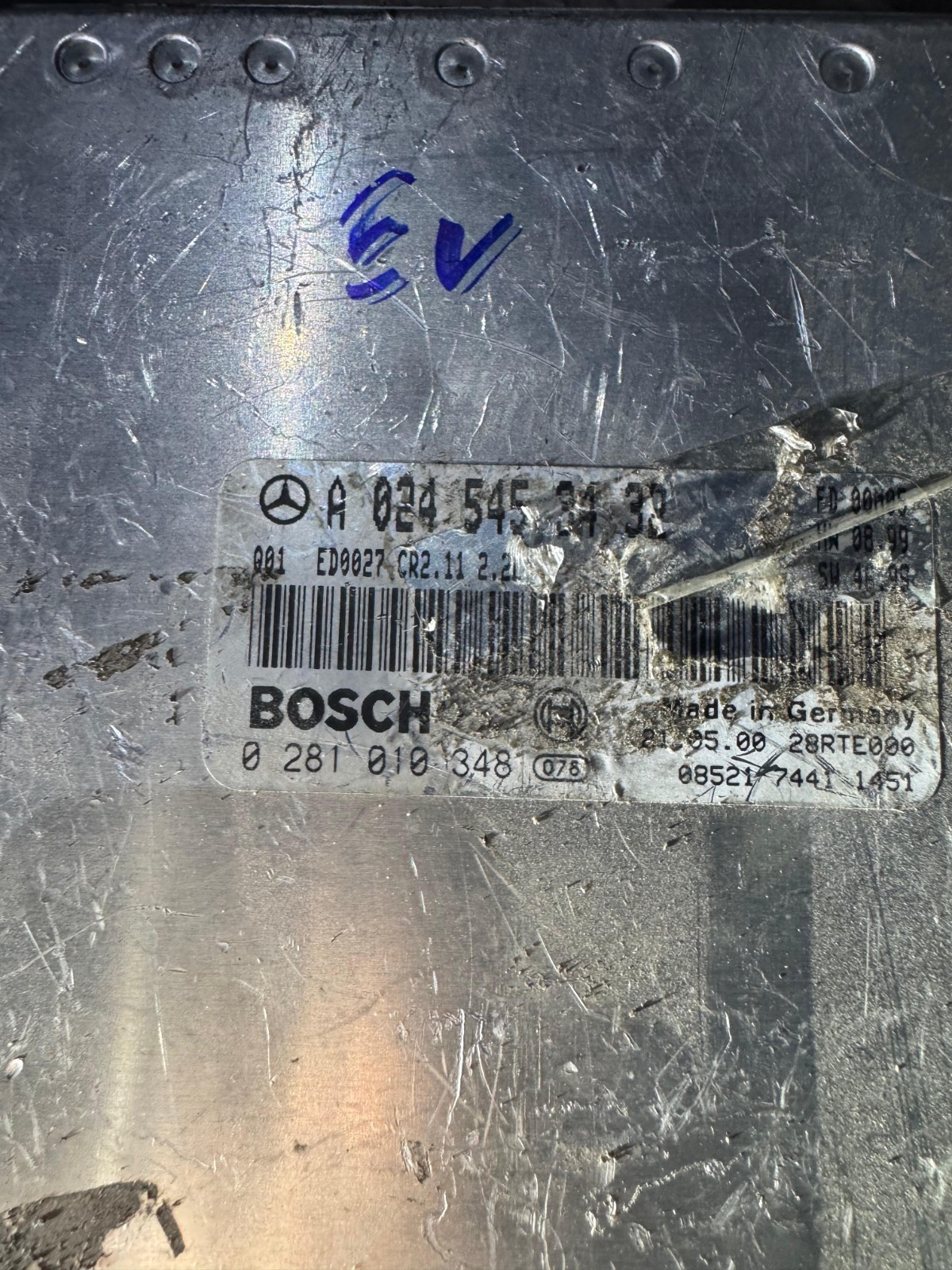 A0245453432 Bosch CR2.11 0281010348 Mercedes Engine Control Unit