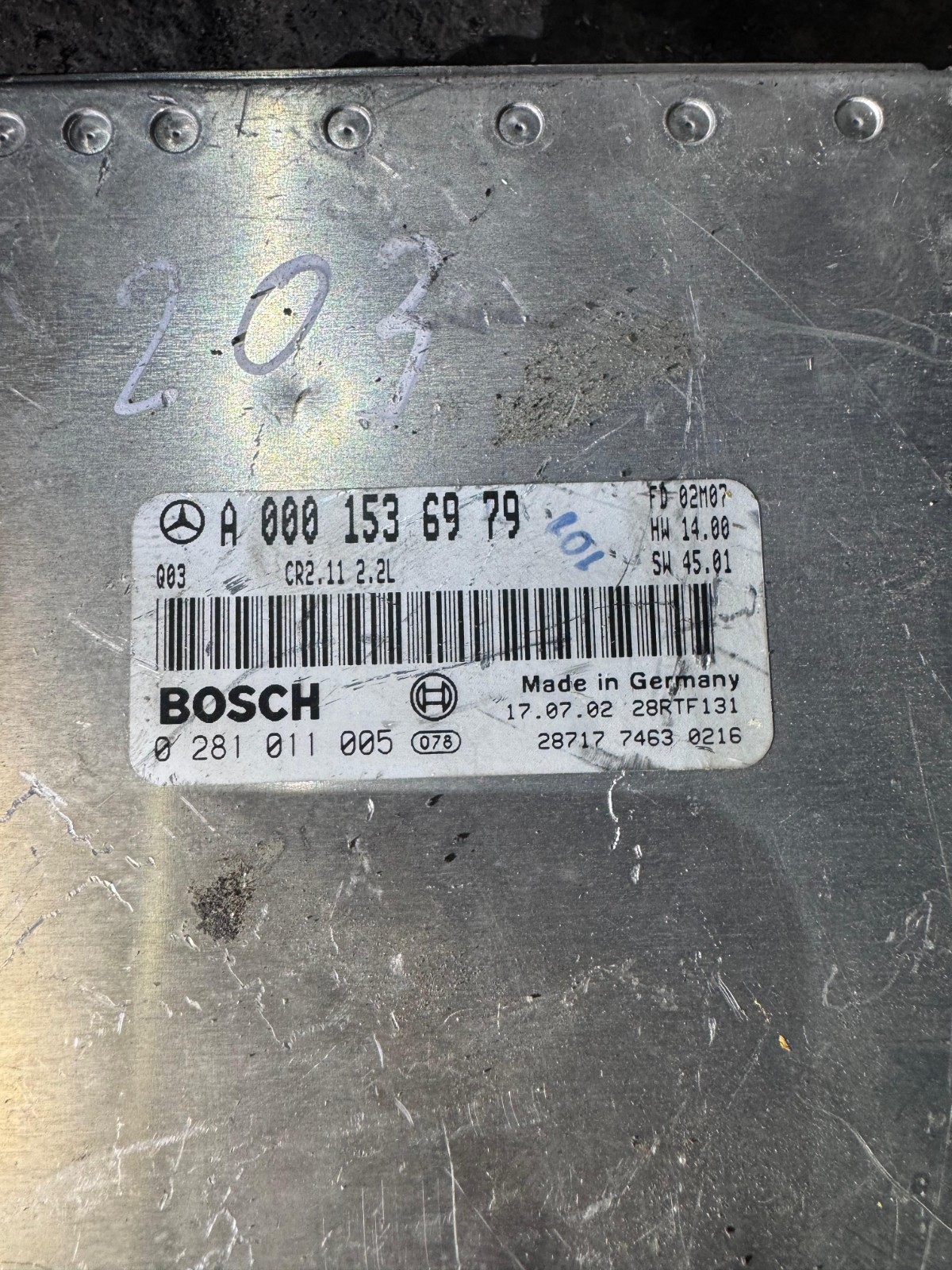 A0001536979 Bosch CR2.11 0281011005 Mercedes Engine ECU Module